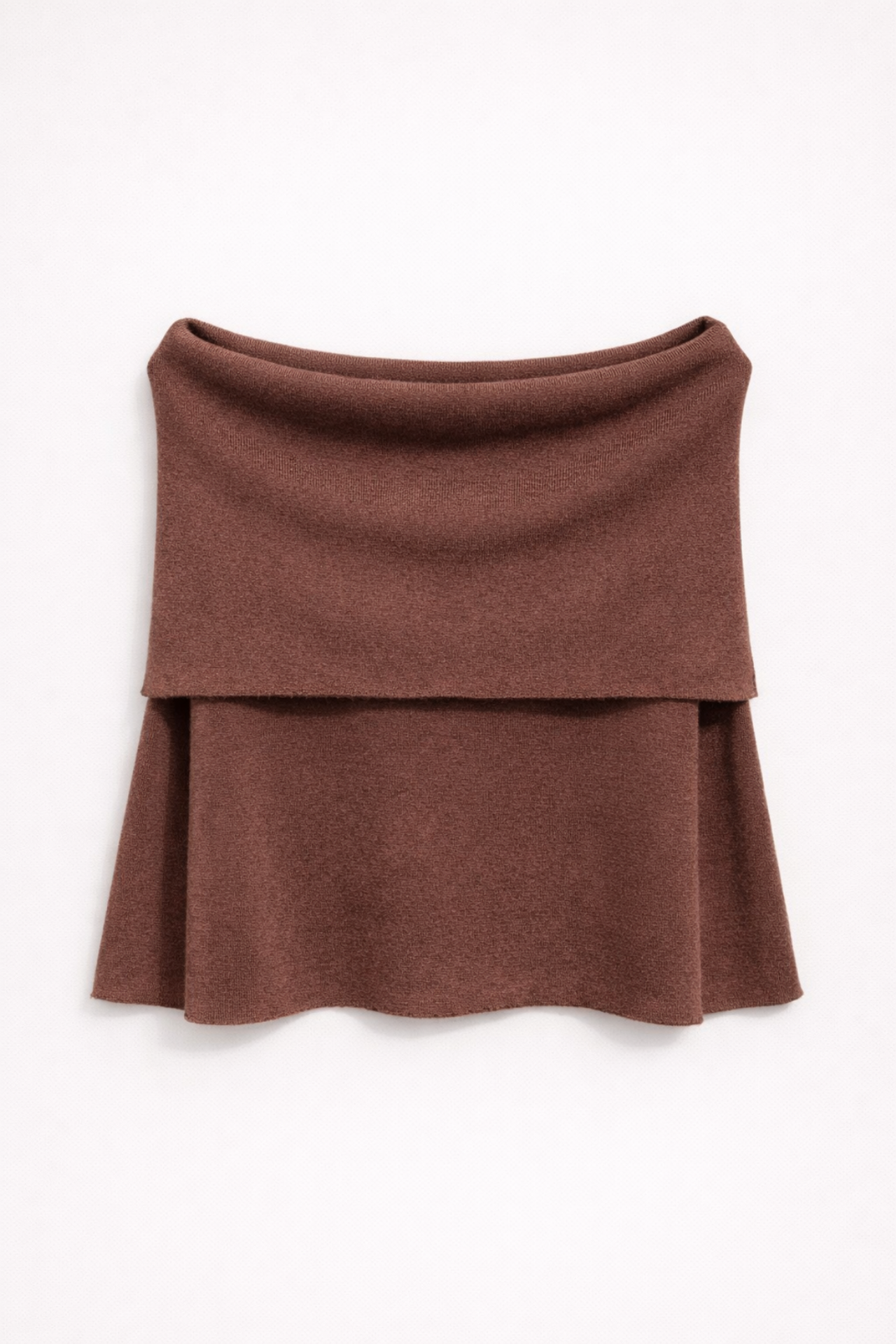MIXRAY Oversized Ribbed Knitwear Blouse with Madonna Collar 1