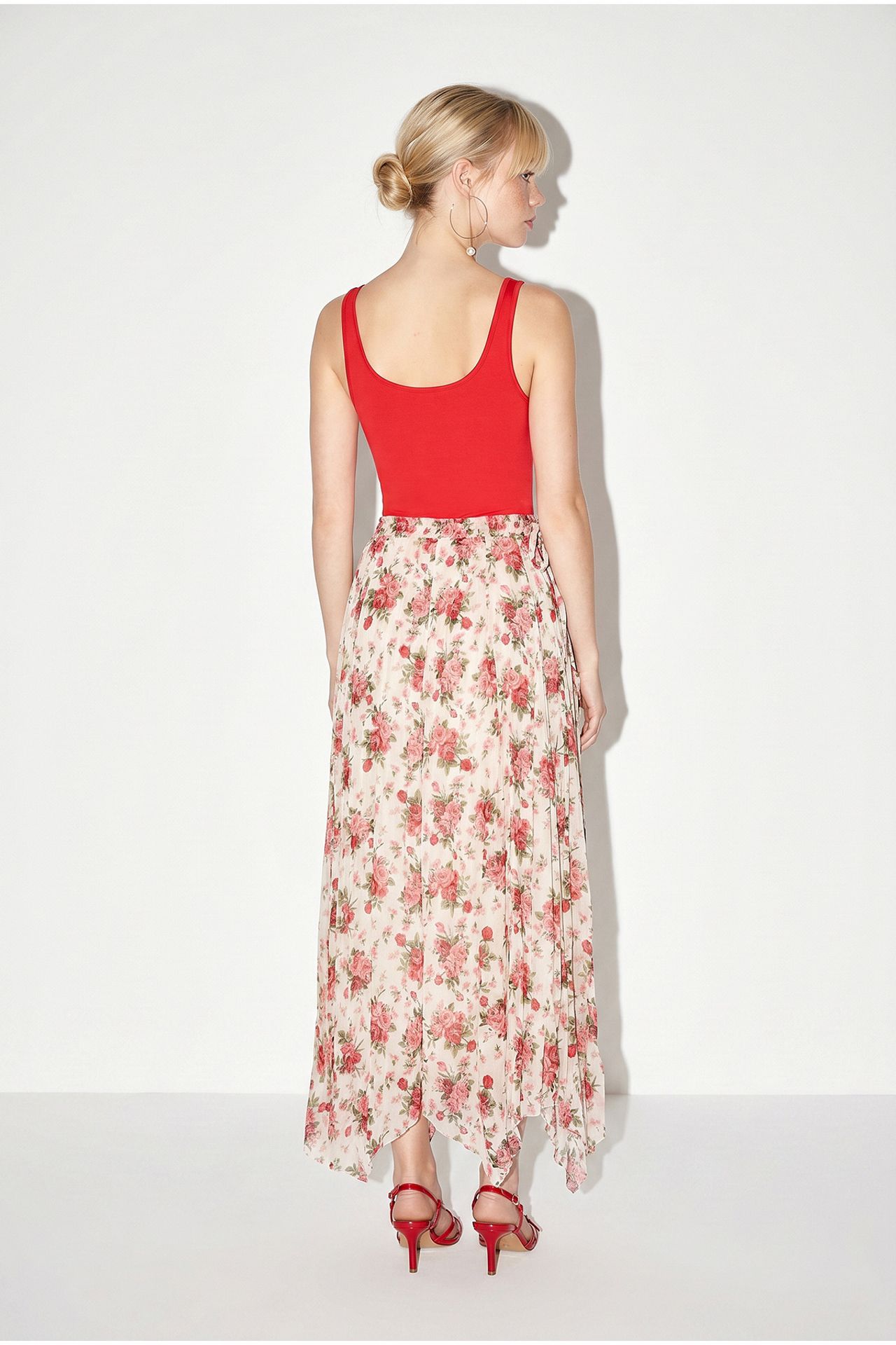 LUCCI Floral High-Waist Maxi Skirt 5