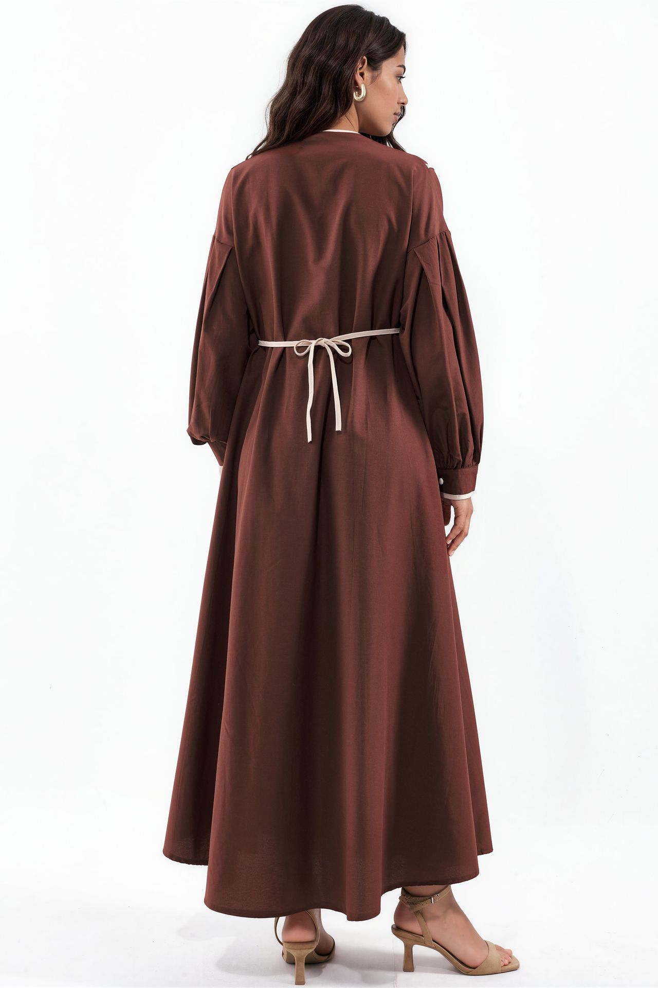 MSN Belted Striped Maxi Dress 3