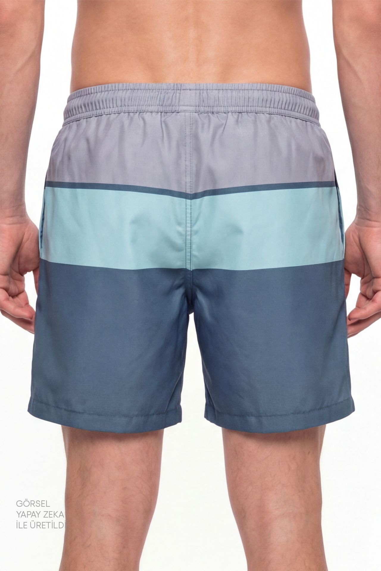 PENTI Men's Mindful Colour Block Striped Swim Shorts 2