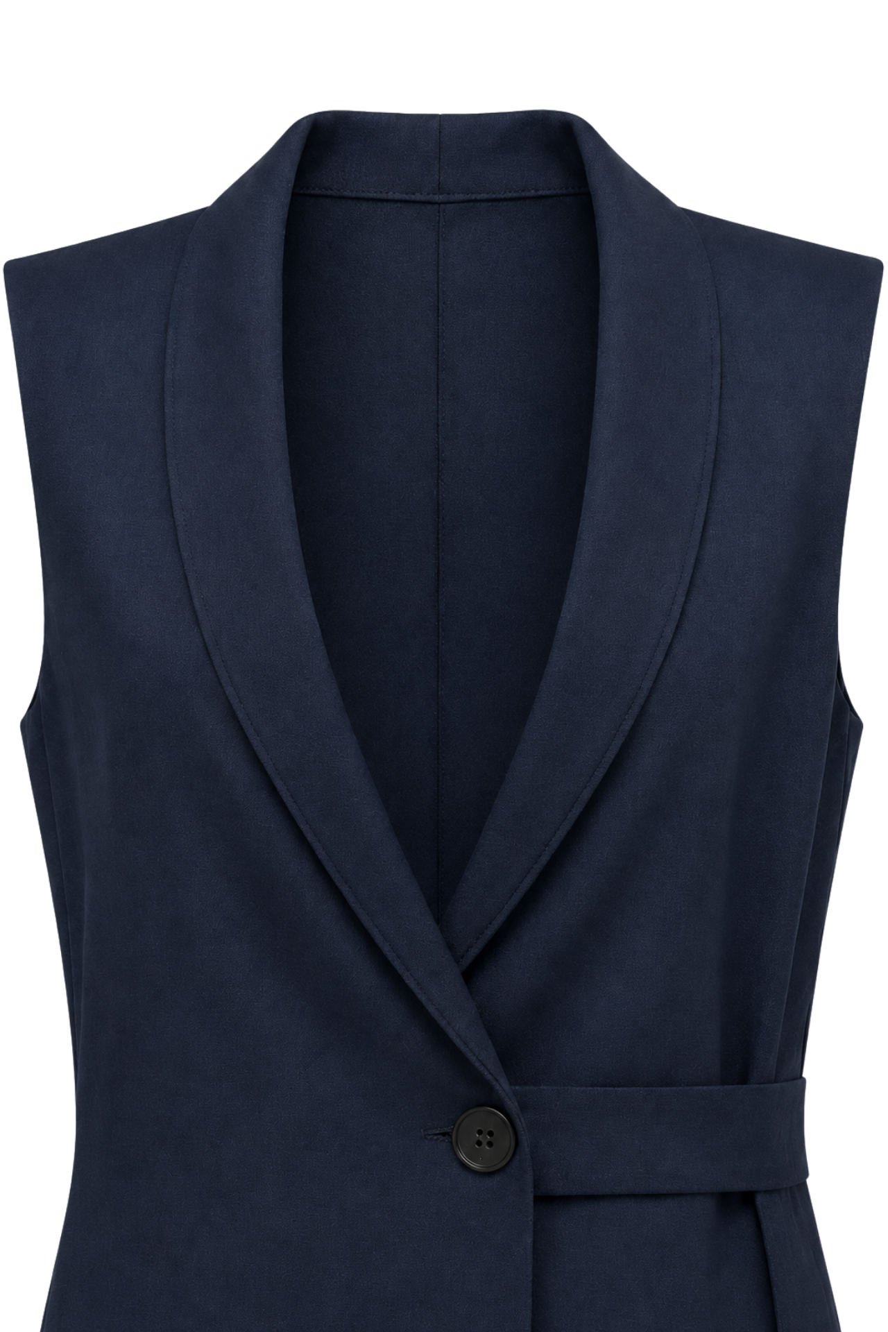 MIXRAY Belted Cotton-linen Waistcoat 2