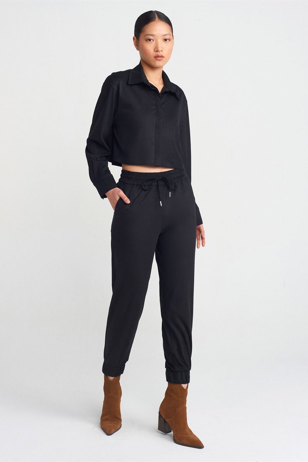 DILVIN Suni Süet Jogger Pantolon 1