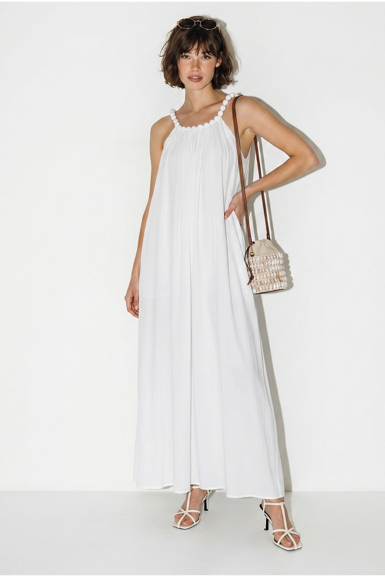 LUCCI Women's Halter Maxi Dress With Pocket 3
