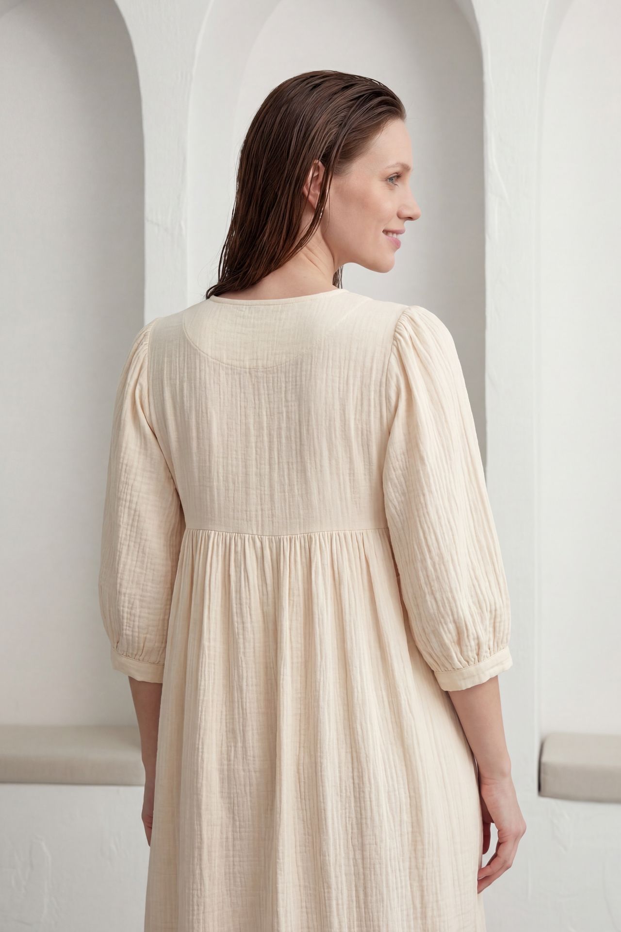 MY FASHION Tie Detail Loose Fit Maxi Dress 2