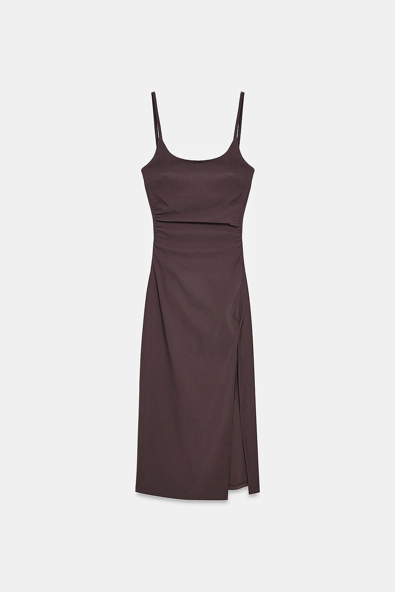 DILVIN Kadın Kolsuz Bodycon Midi Elbise 5