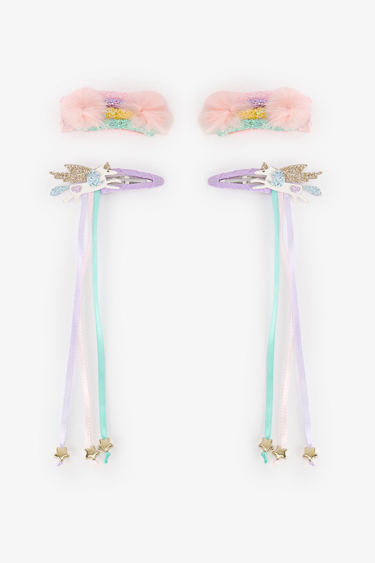 PENTI Girls' Rainbow Hair Clip Set 1
