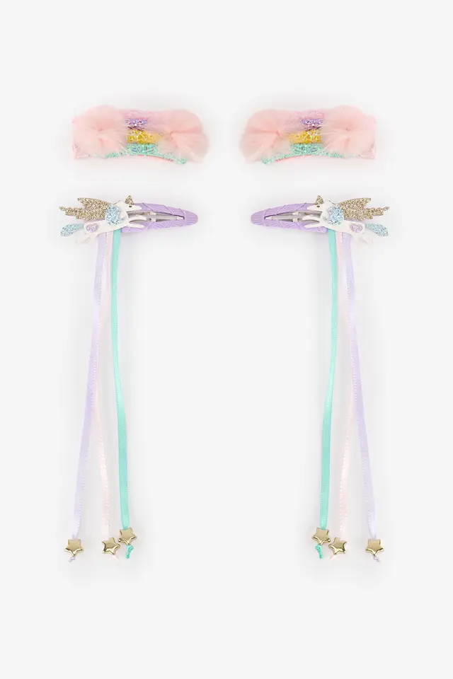 PENTI Girls' Rainbow Hair Clip Set