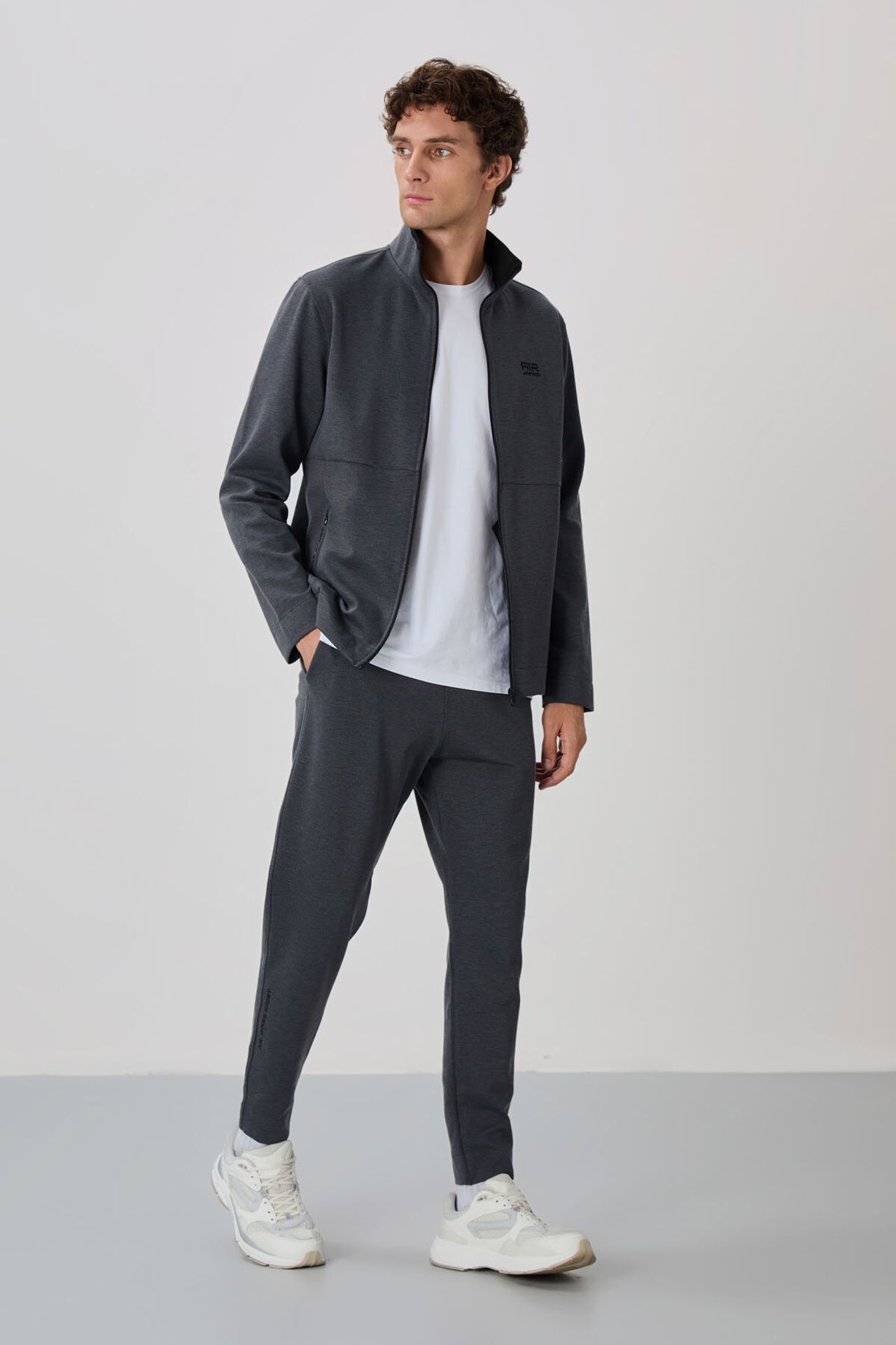 TOMMY Men's Zip-collar Sweatshirt And Pants Set 1