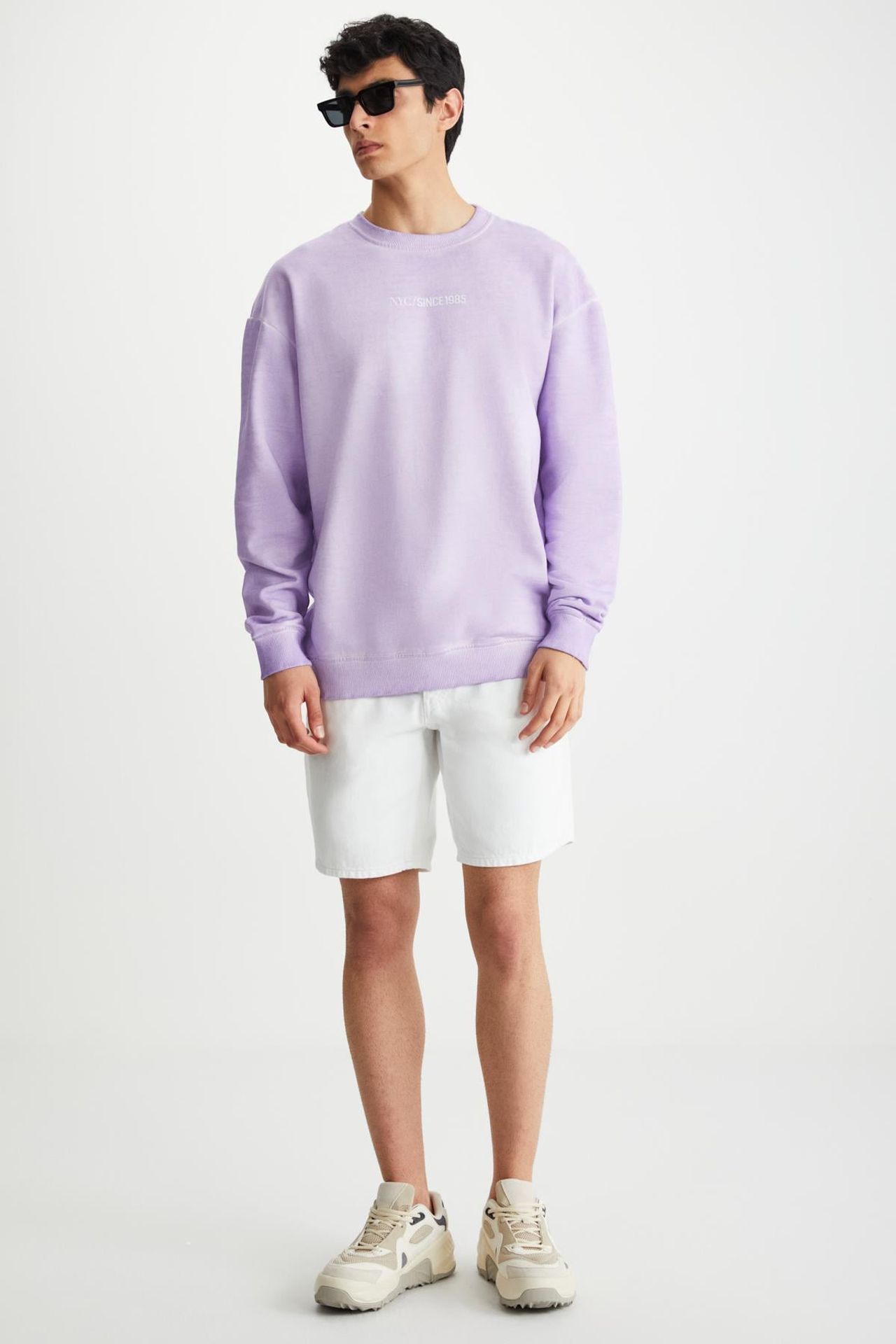 GRIMELANGE Baskılı Logolu Bisiklet Yaka Sweatshirt 4