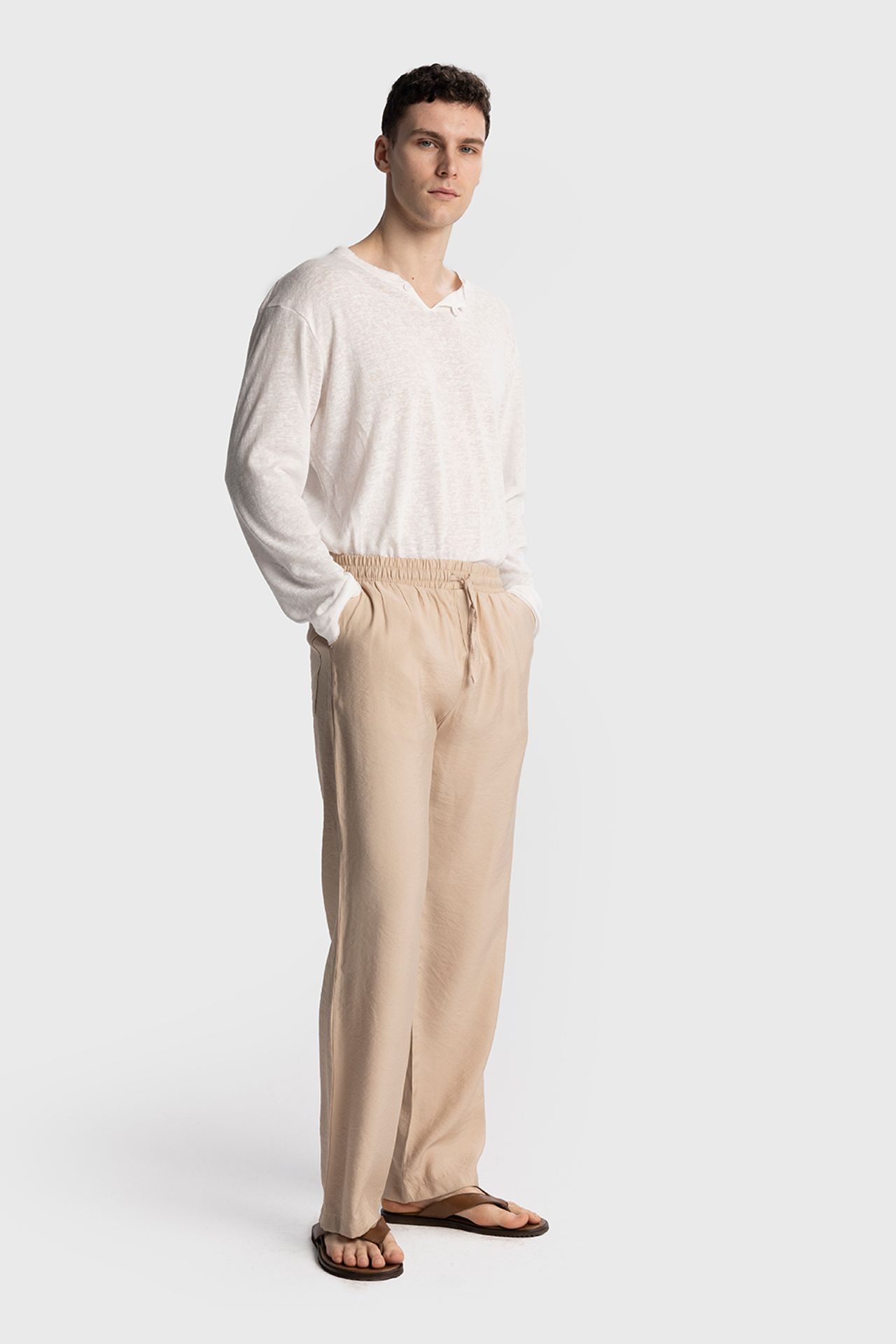 GIESTO Relaxed Fit Tencel Pants 3