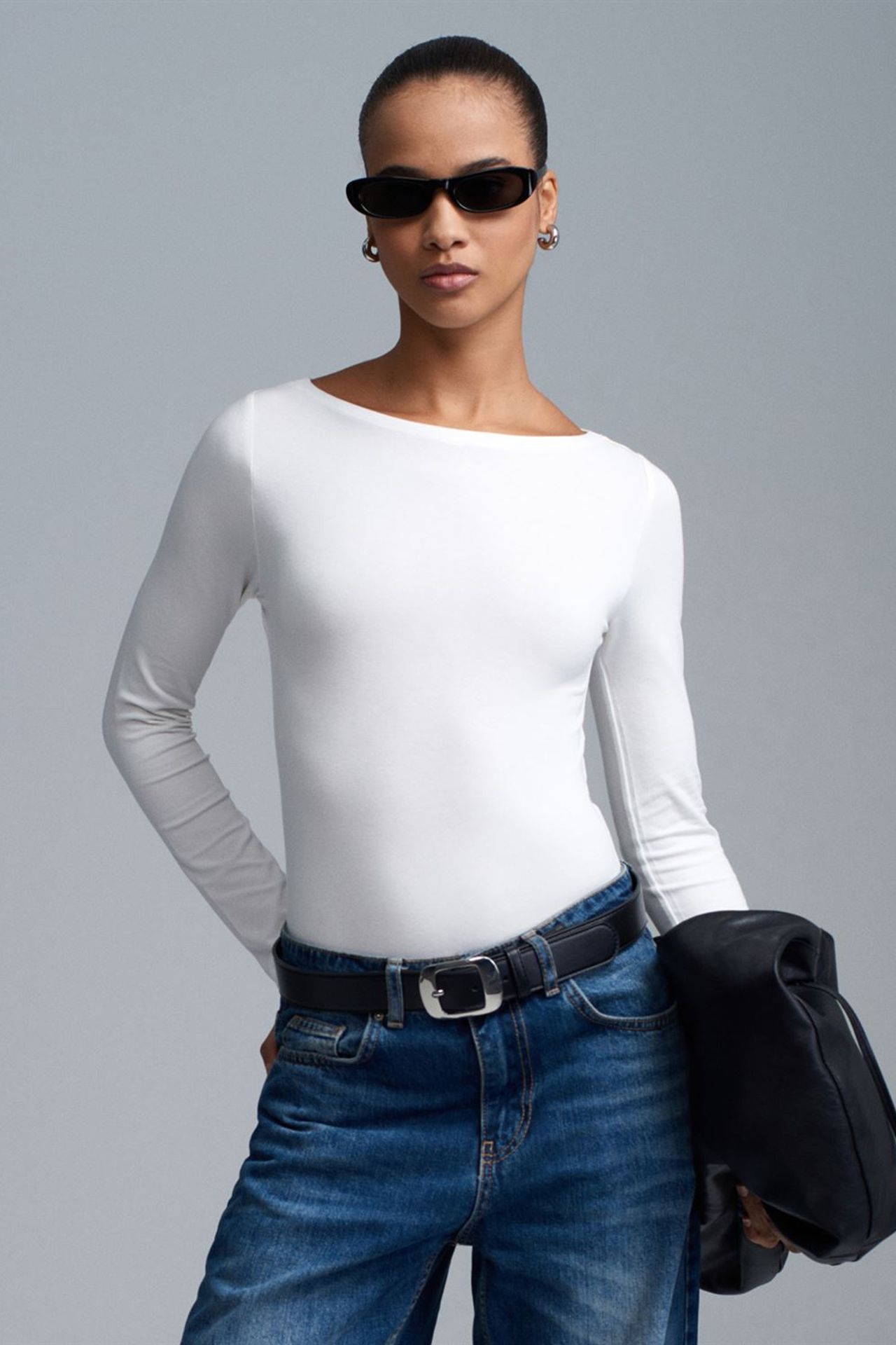 DILVIN Slim Fit Kayık Yaka Body 4