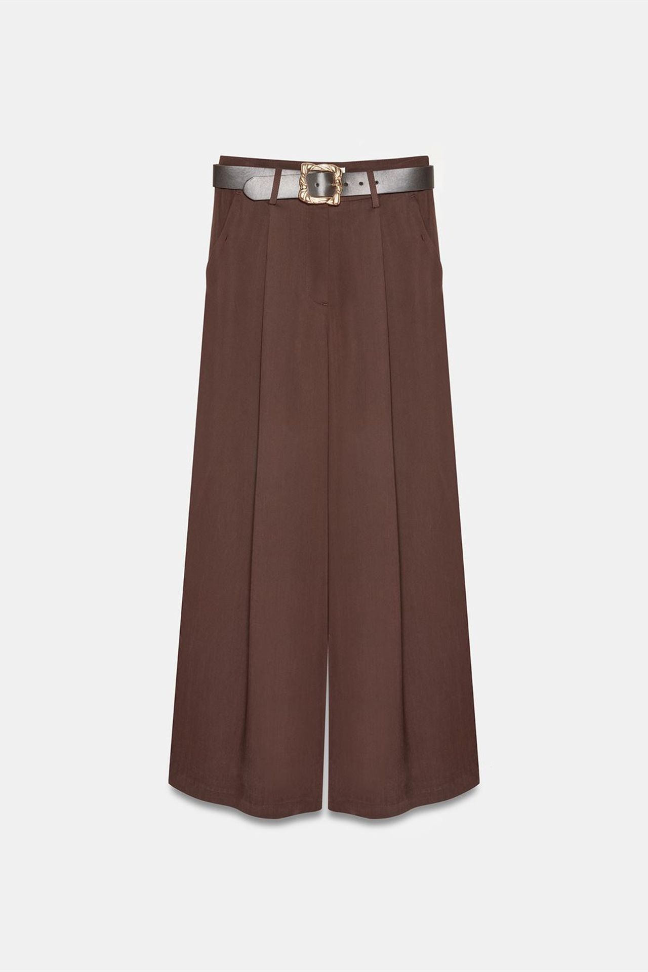 DILVIN High-Waist Pleated Wide-Leg Trousers