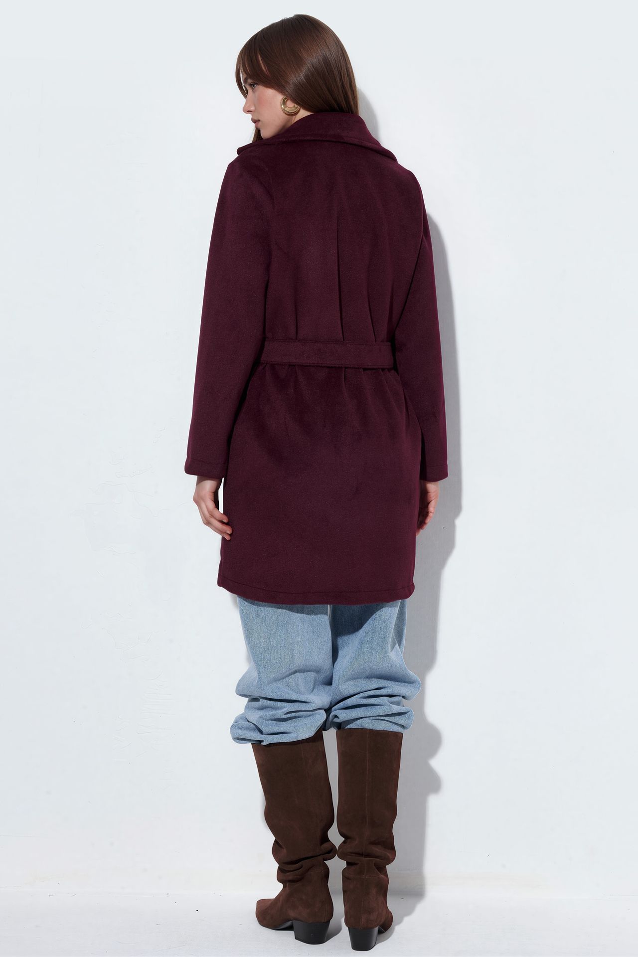 BDART Belted Midi Coat with Jacket Collar