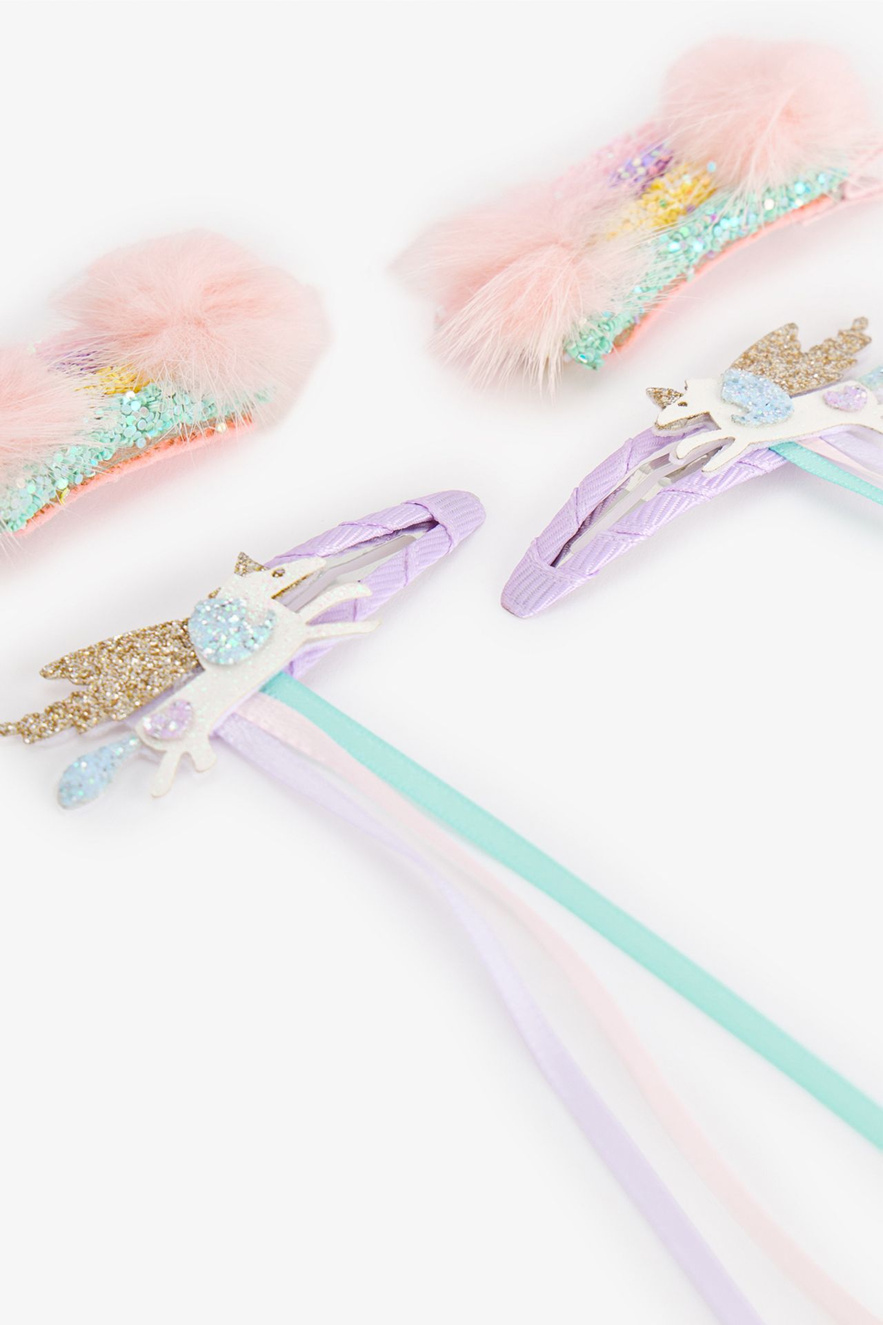 PENTI Girls' Rainbow Hair Clip Set 3