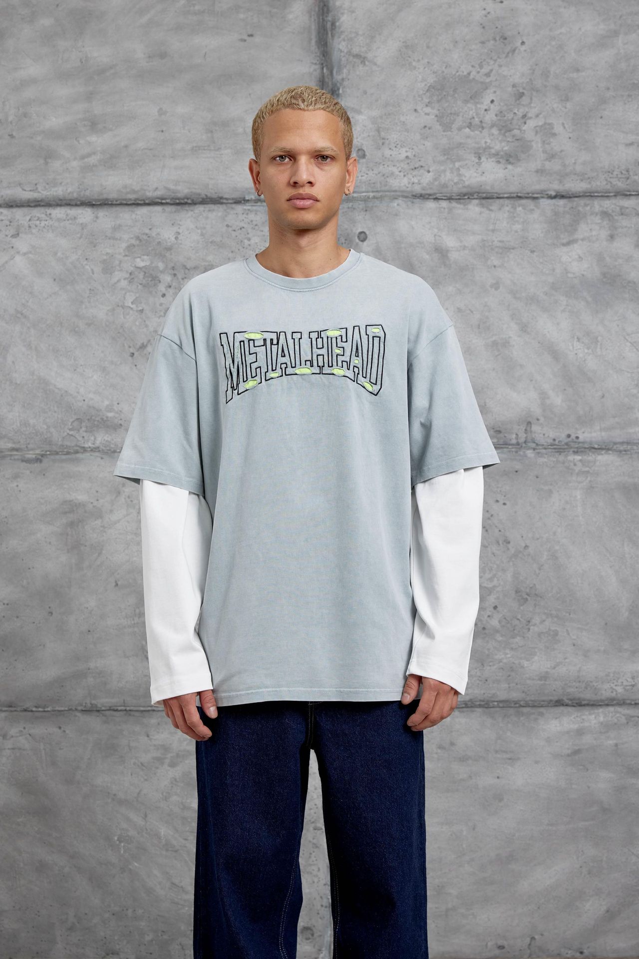 NOMARC Baskılı Bol Bisiklet Yaka Sweatshirt 1