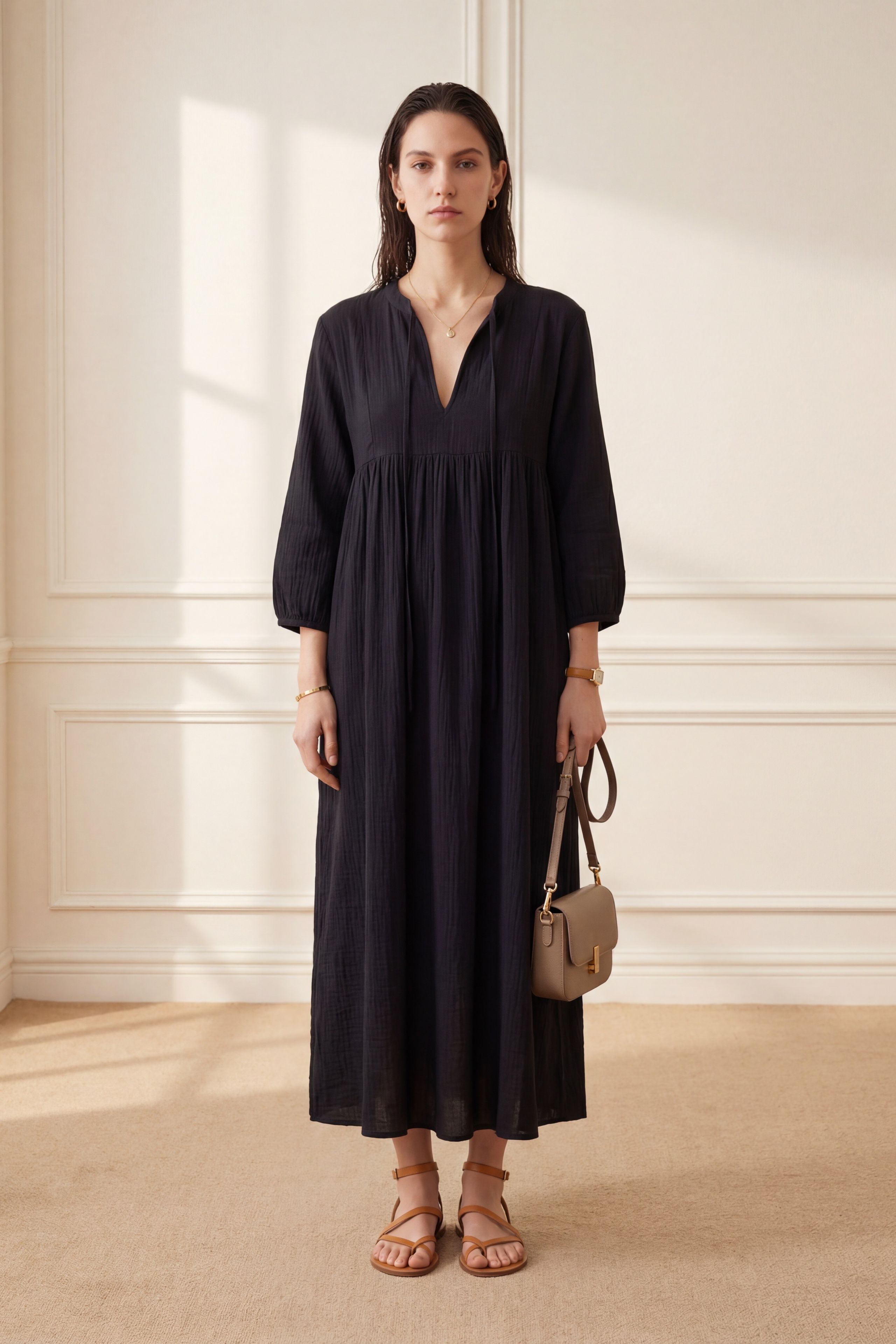 loose fit maxi dress Zhyaj Cotton Maxi Dress for Womens Round Neck Loose Fit Long Dresses Casual  Long Sleeve 2024 Summer Beach Robe Maxi Dress with Pockets A Apricot at  Amazon Women's Clothing store