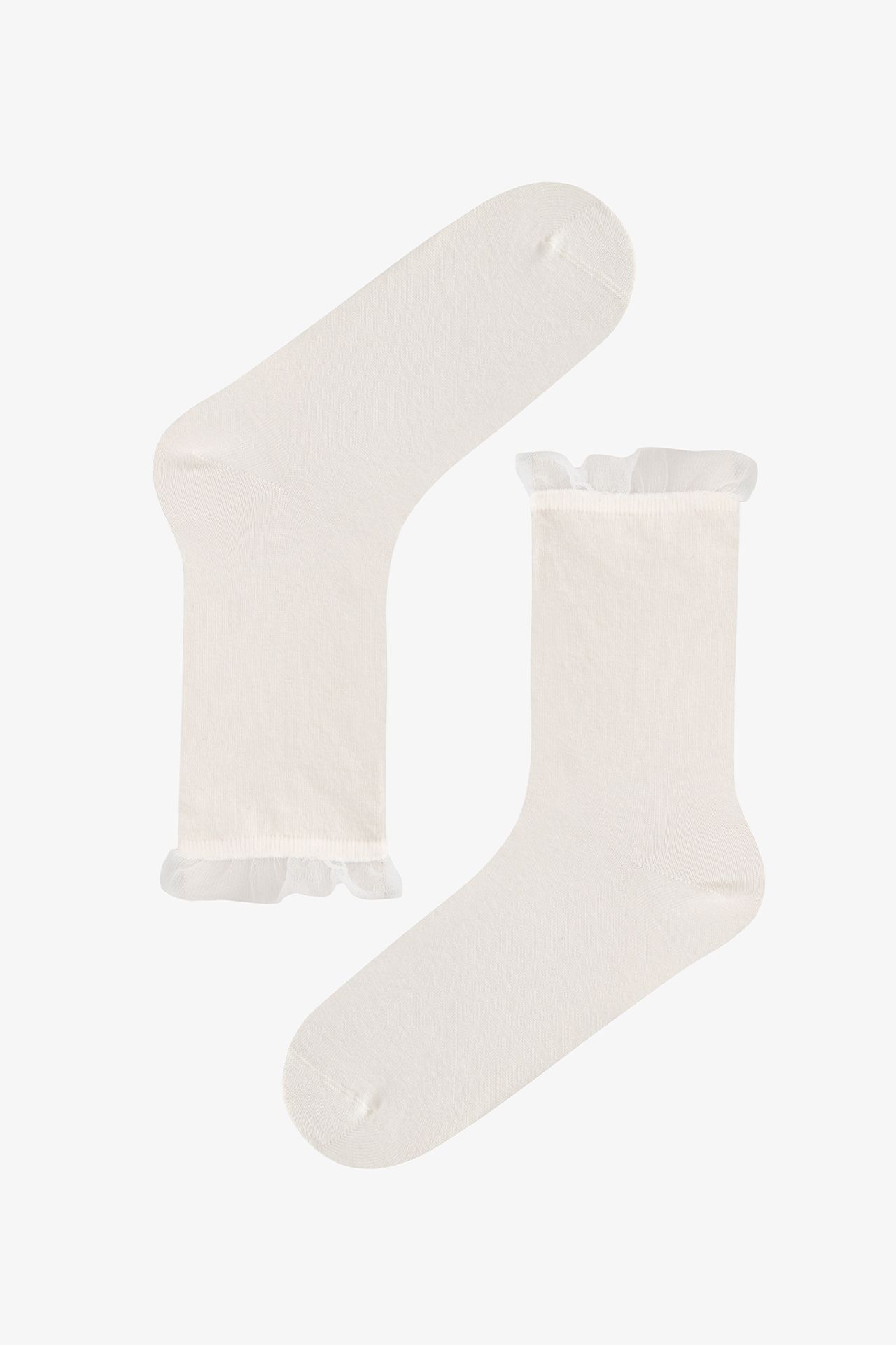 PENTI Tulle Cotton Pair Crew Socks 3