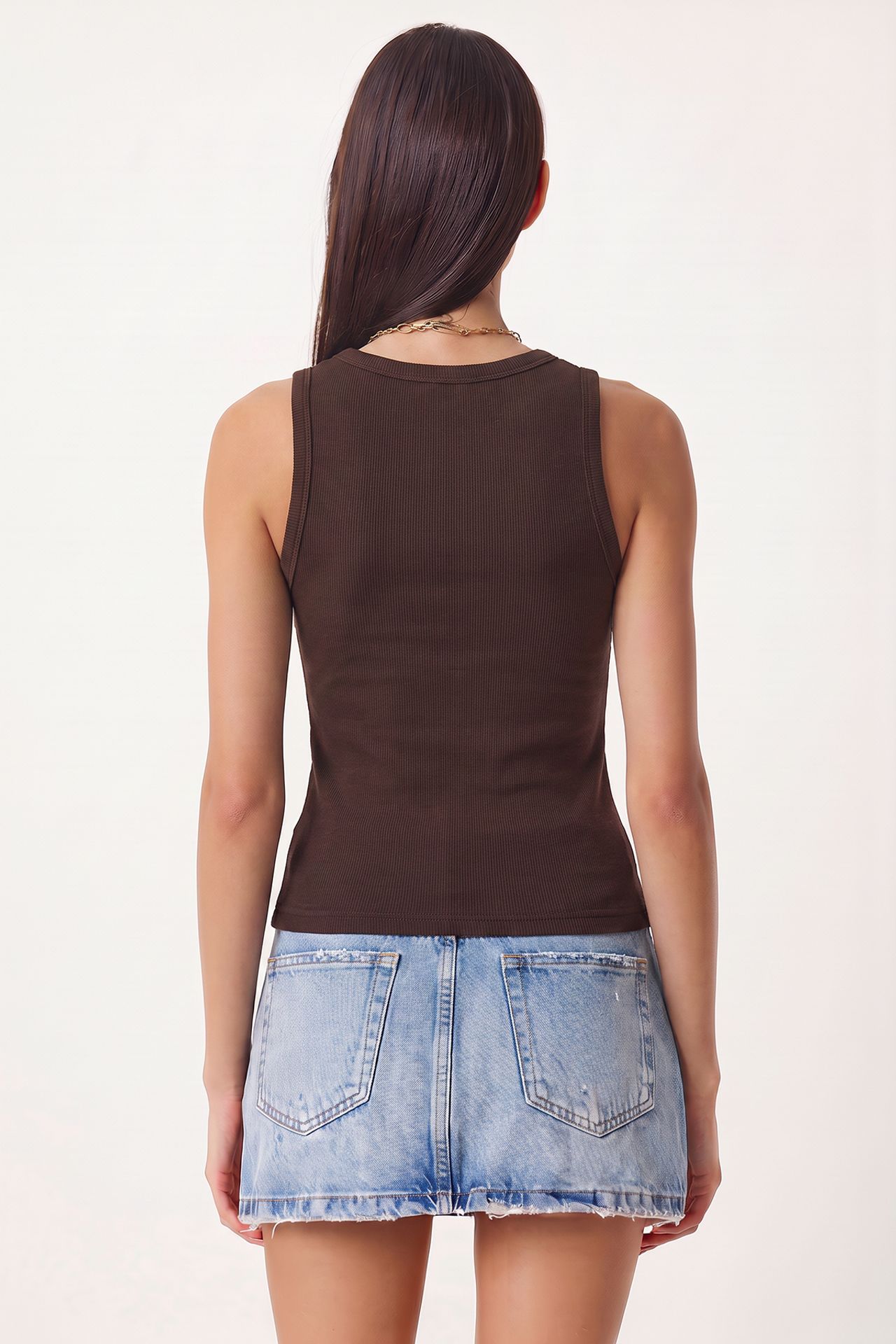ISTANBUL Fitted U Collar Knitted 2- Pack Tank Top 6