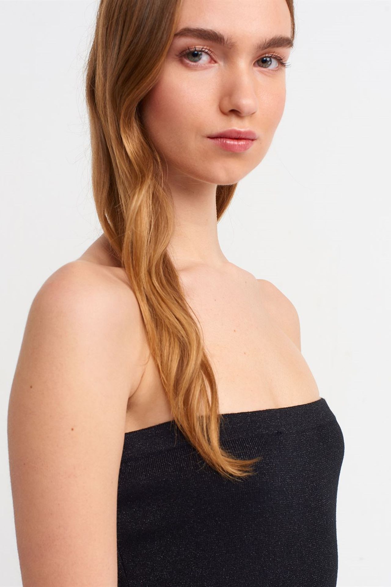 DILVIN Strapless Midi Bodycon Dress 4