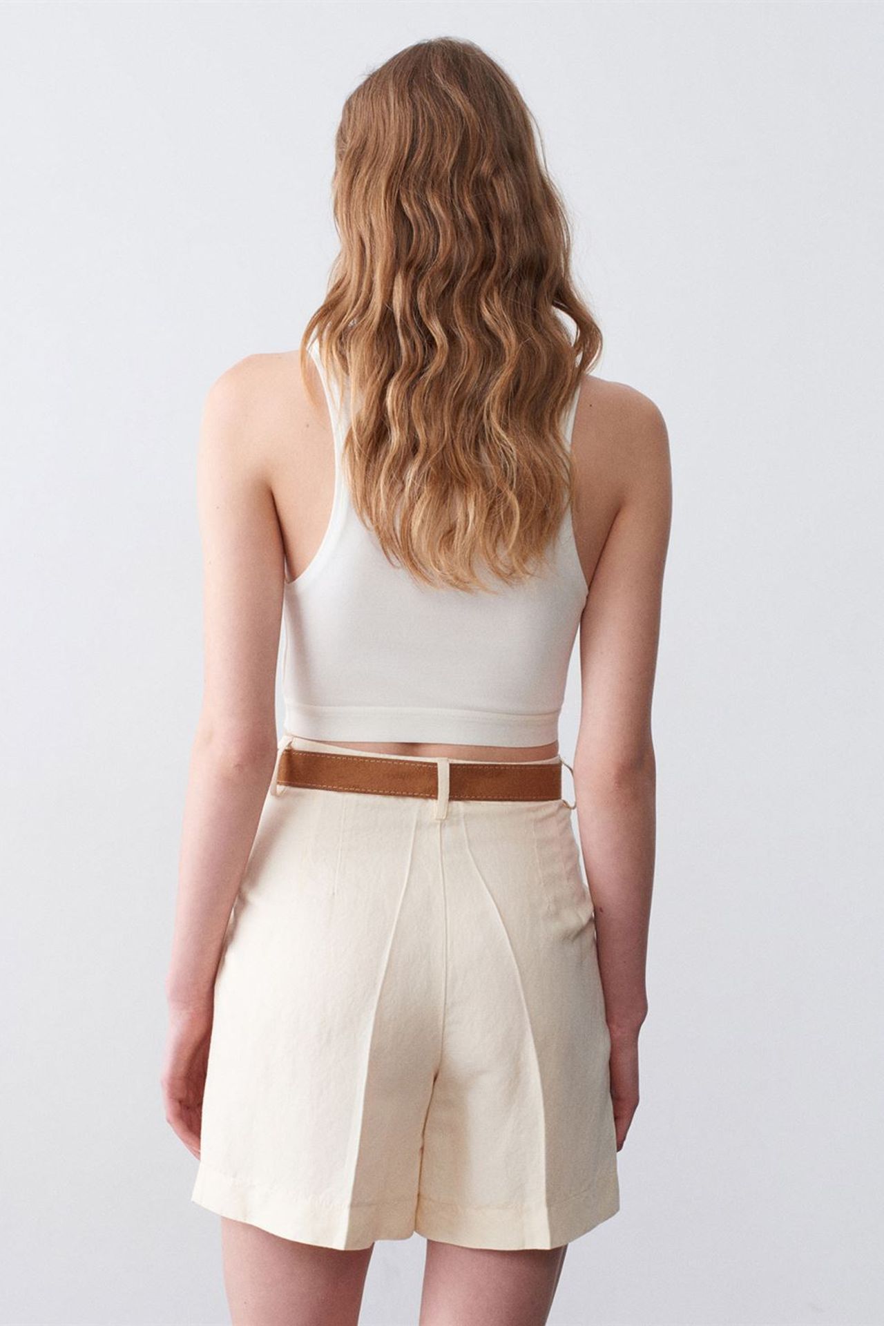 DILVIN High-Waist Wide-Leg Tailored Shorts 2
