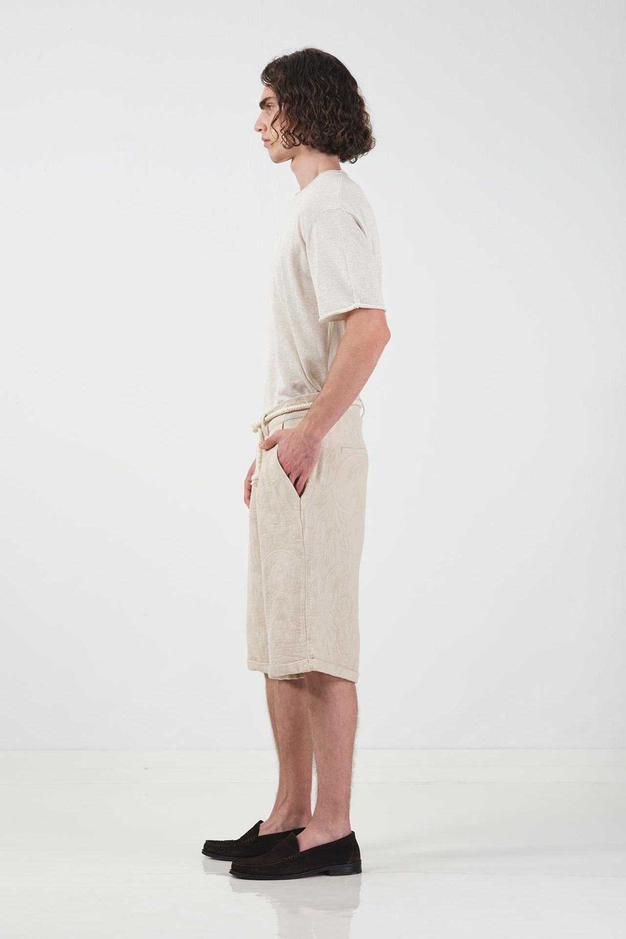 GIESTO Men's Long Relaxed Cotton Shorts 2