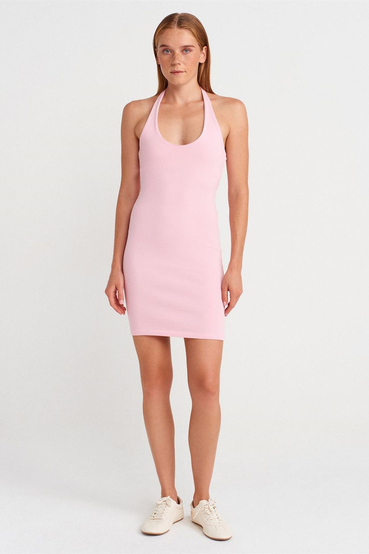 DILVIN Fitilli Bodycon Mini Elbise 4