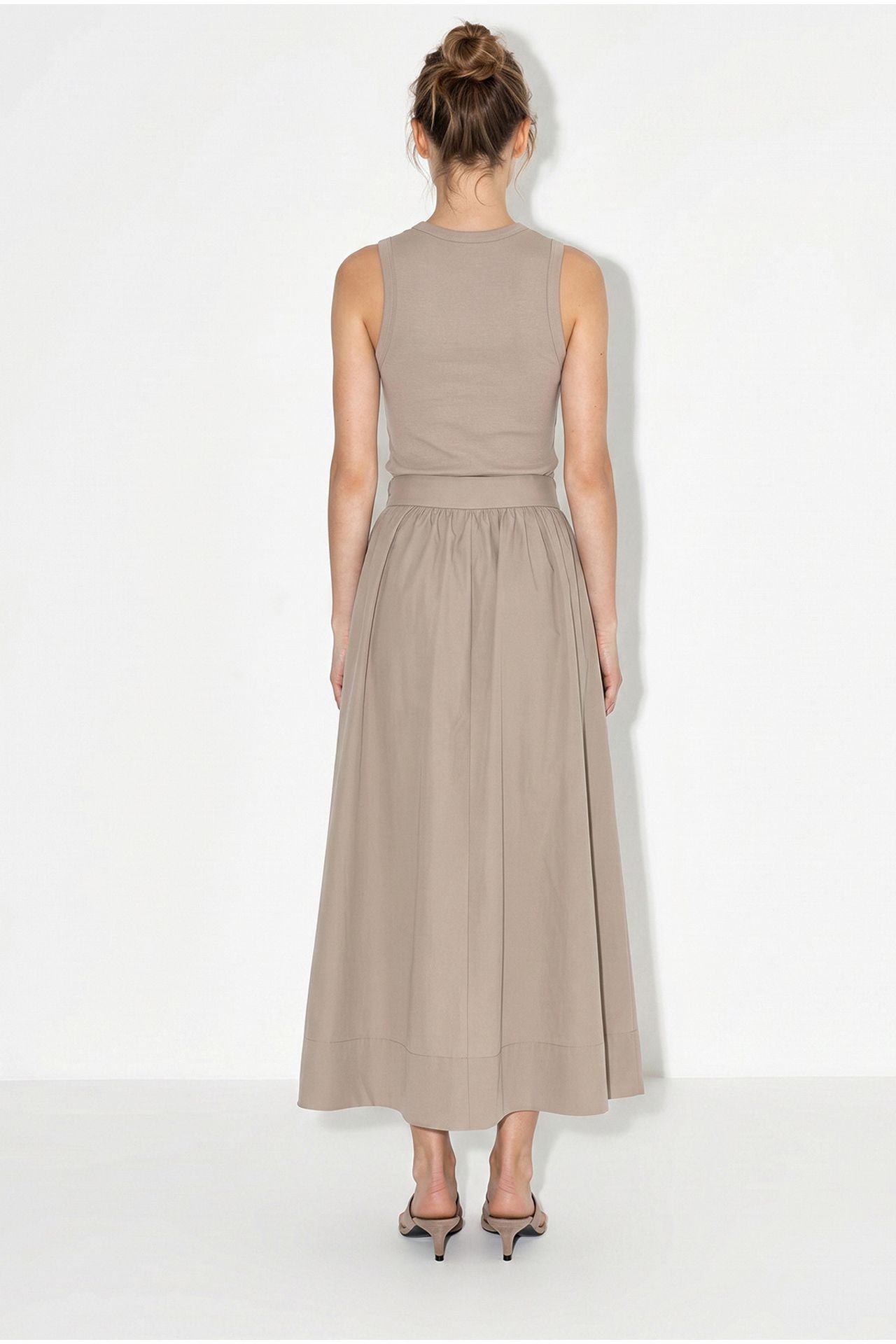 LUCCI High-Waist Maxi Skater Skirt 5