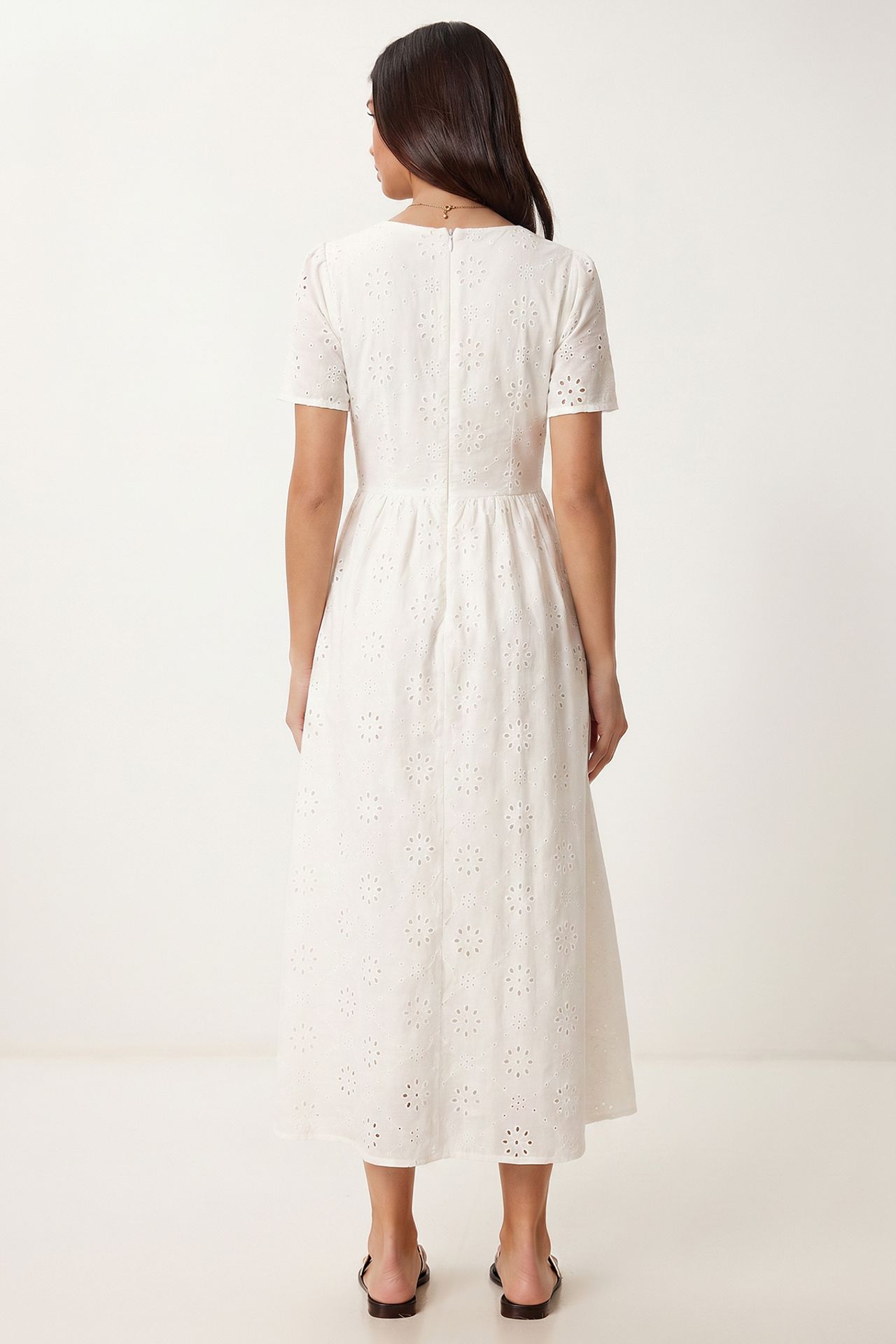 ISTANBUL Embroidered Cotton-Blend Poplin Maxi Dress 4