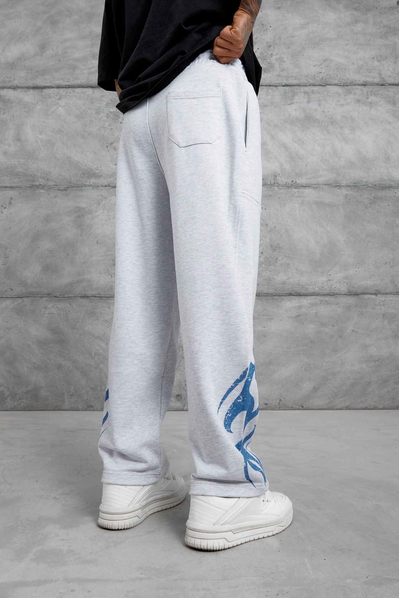NOMARC Desenli Geniş Paça Büzgü İpli Jogger 6