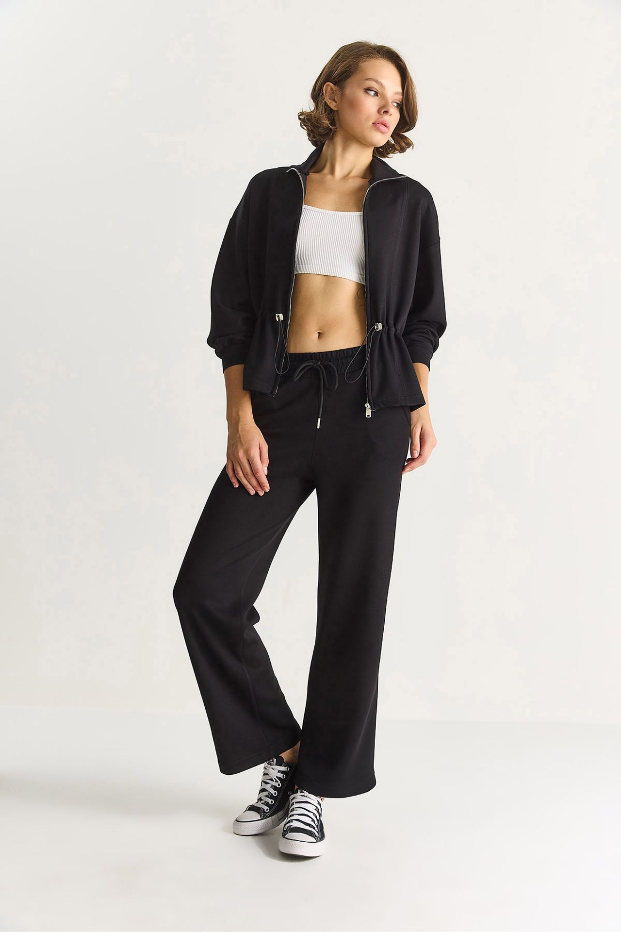LUCCI Fitted Long Sleeve Jacket and Flare Pants Co-ord Set 3
