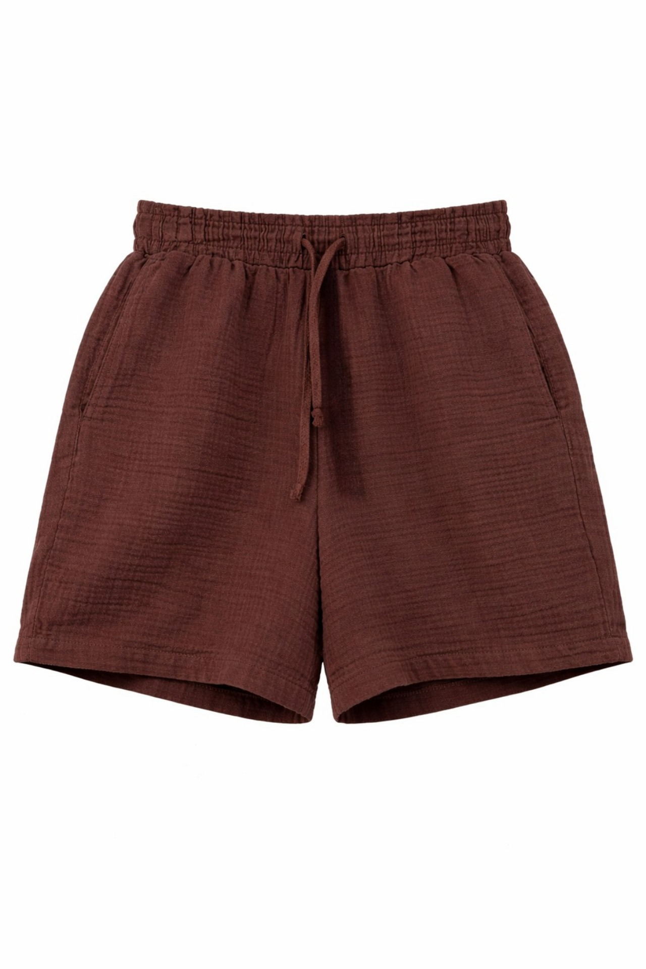 Mixray High-Waist Textured Wide-Leg Shorts 1