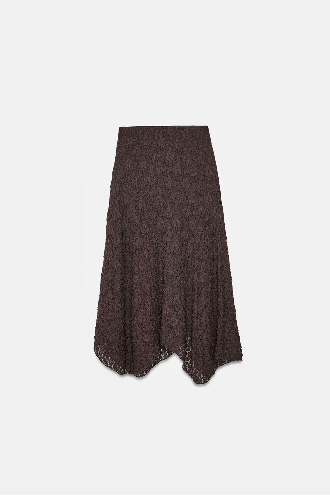 DILVIN High-Waist Lace A-Line Midi Skirt 6