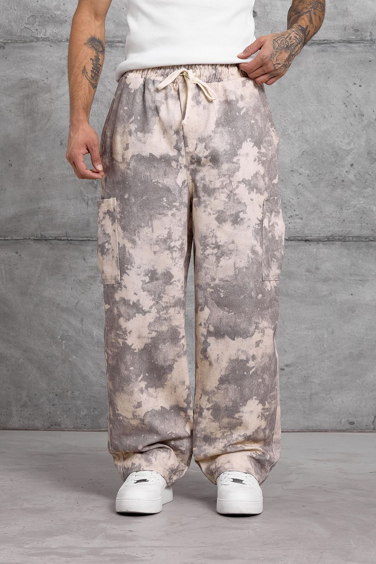 NOMARC Soyut Geniş Paça Kargo Pantolon 2