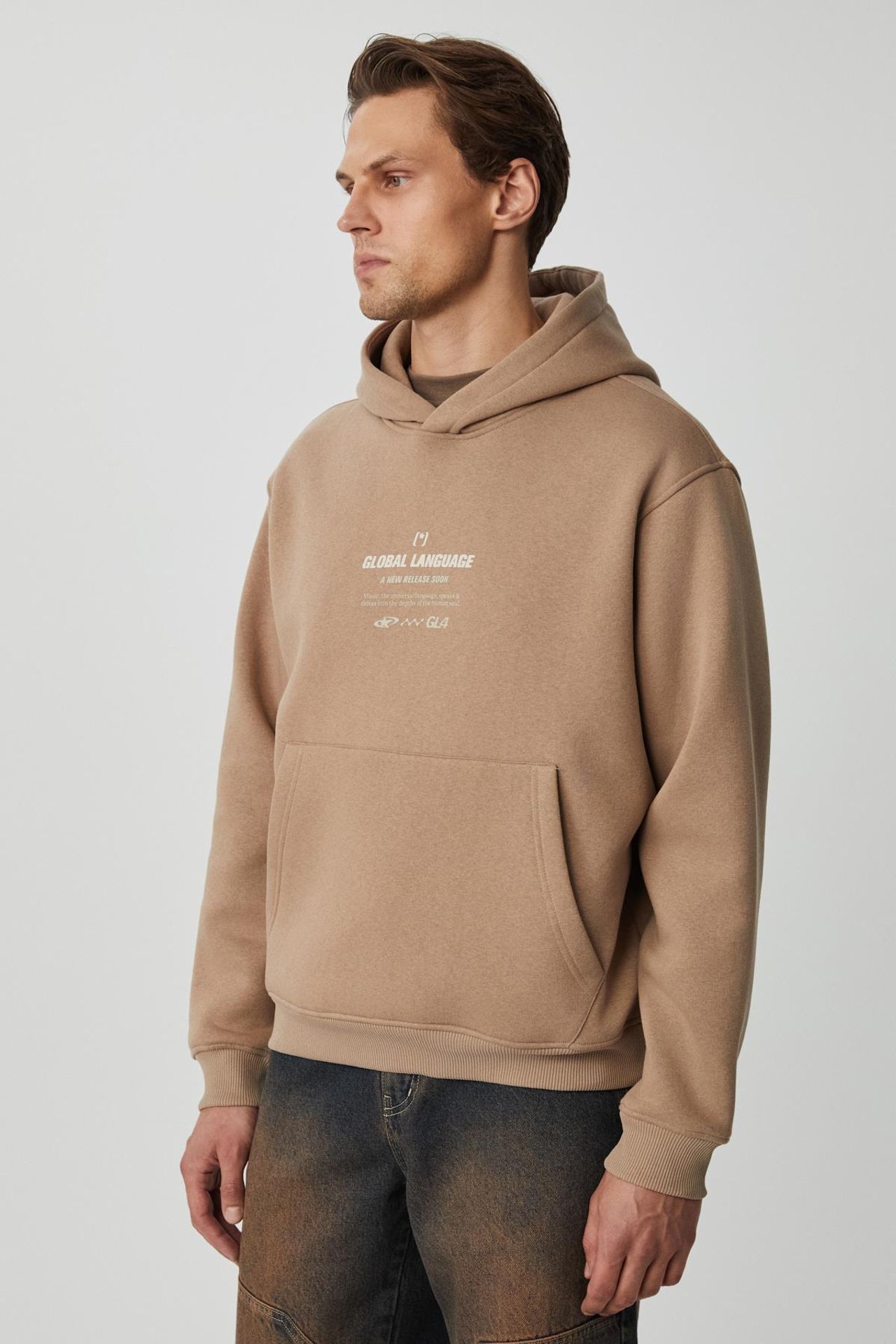 GRIMELANGE Baskılı Kapüşonlu Cepli Sweatshirt 3