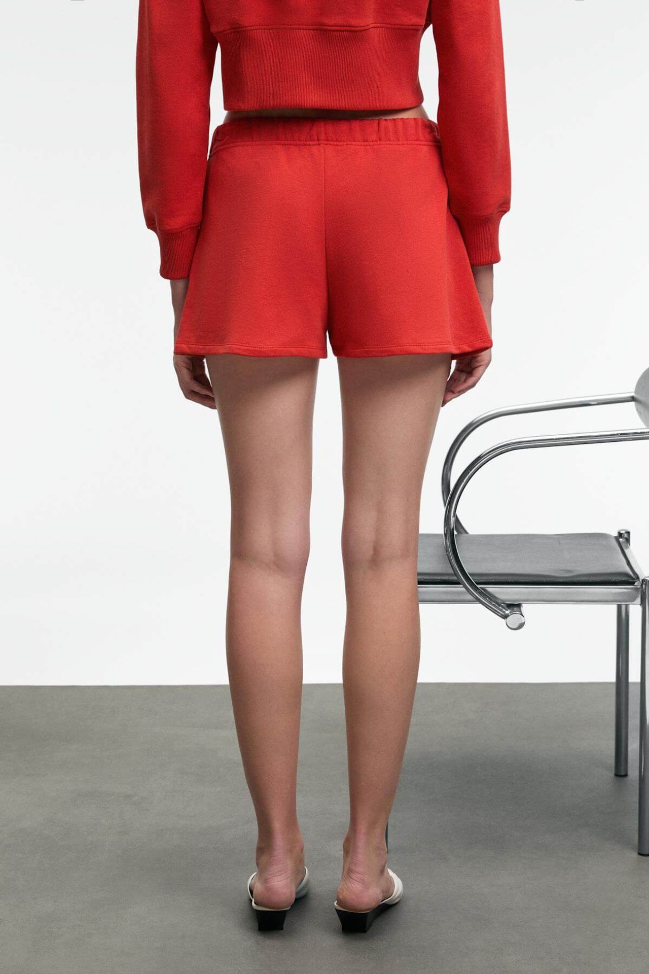 GRIMELANGE Embroidered High Waist Sweat Shorts 5