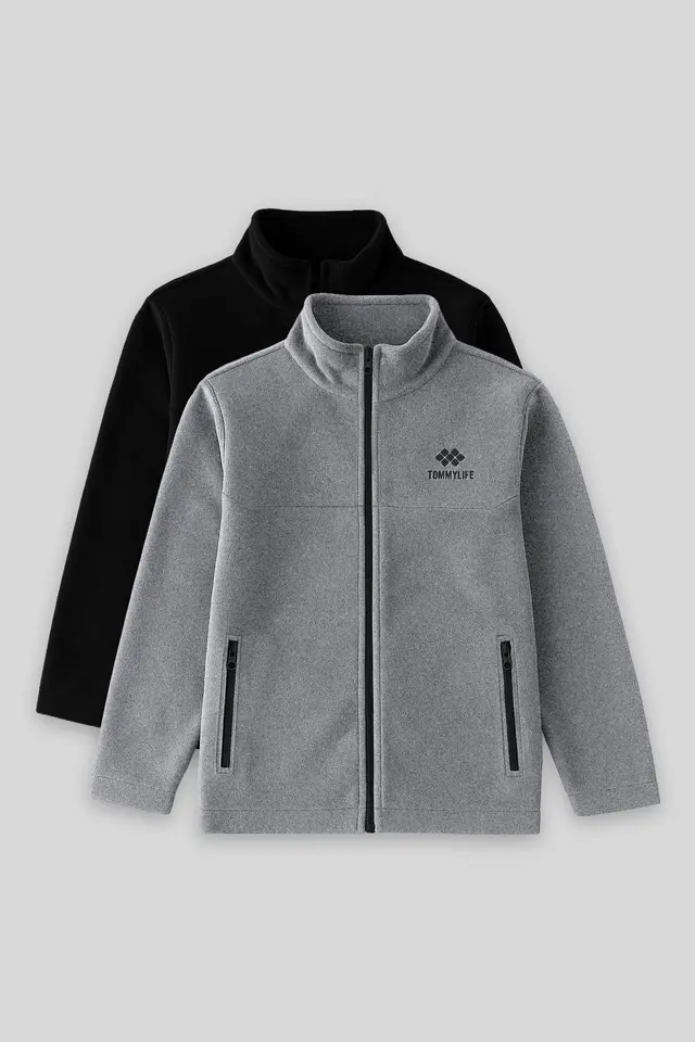 TOMMY Youth Plush Zipper Collar Sweatshirt