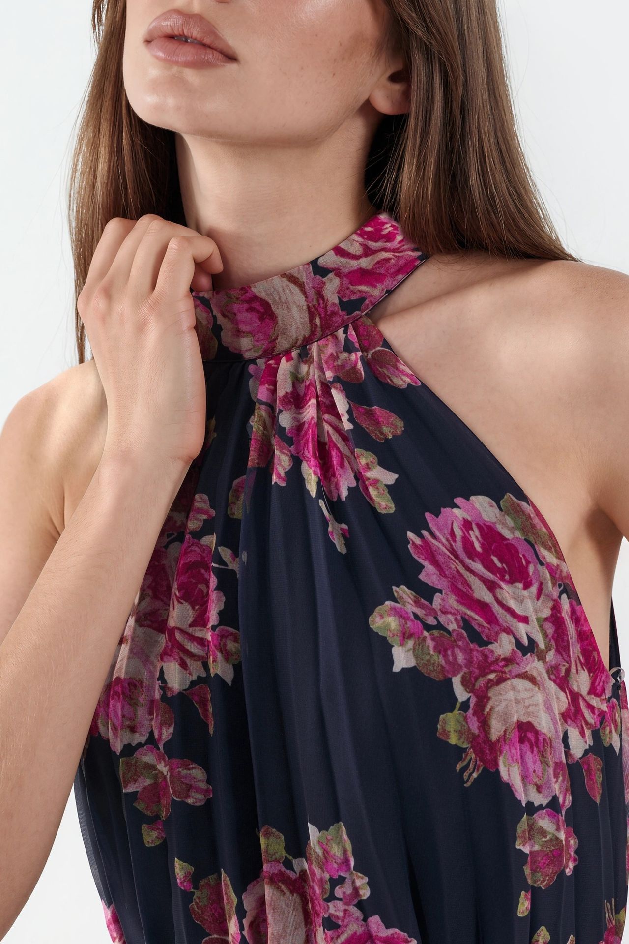 BUSEM Floral Maxi Dress with Tie Detail 4