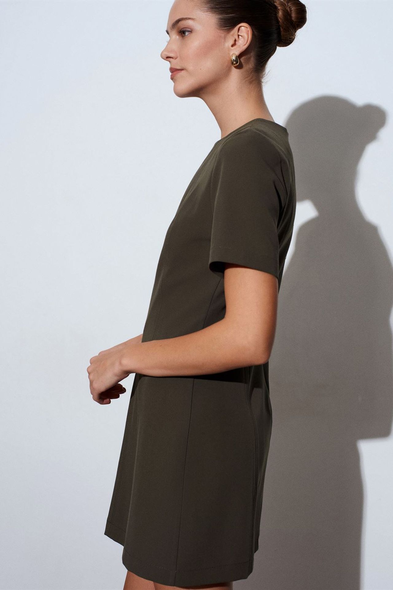 DILVIN Mini Shift Dress With Zipper 3