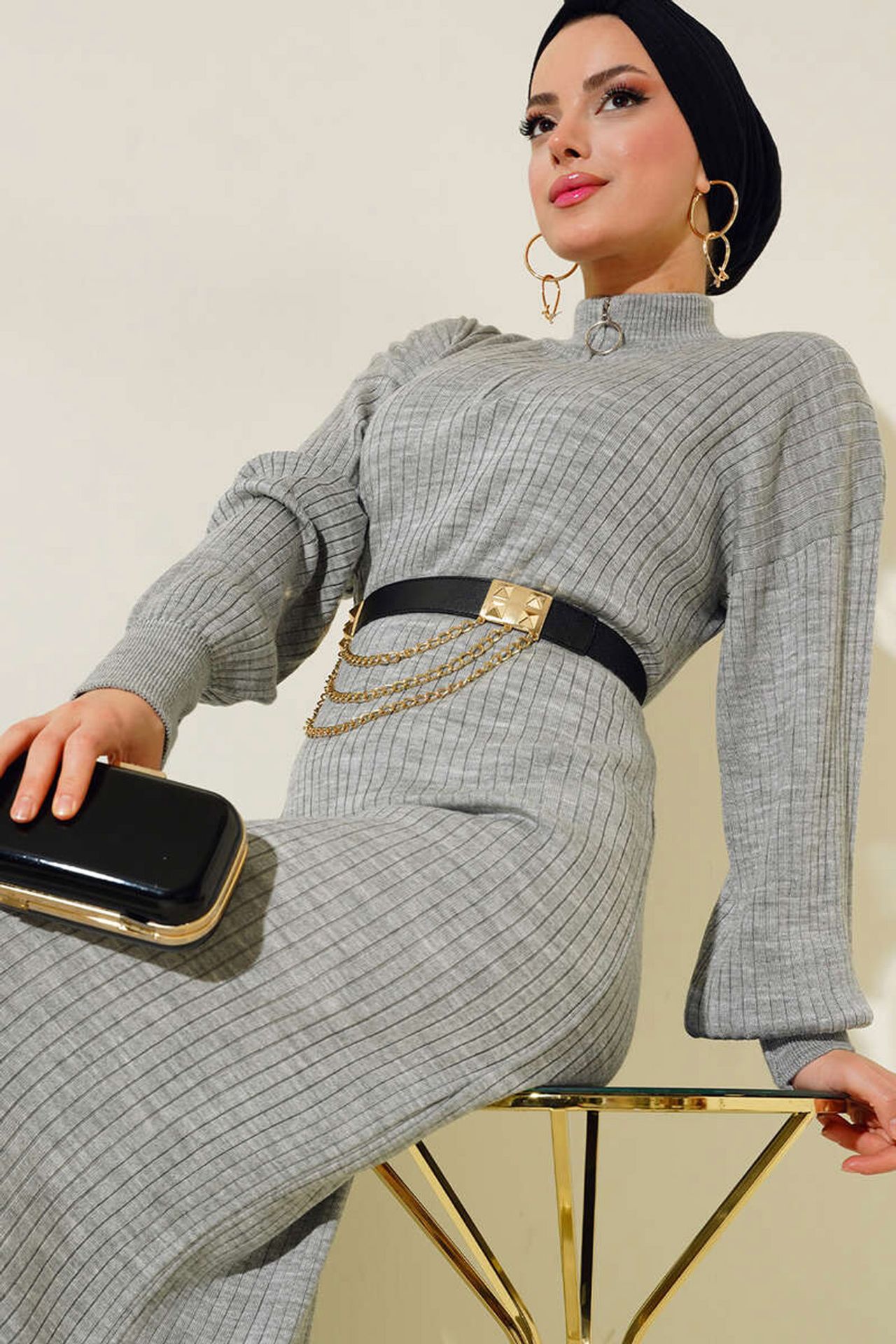 BDART Maxi Turtleneck Ribbed Knit Dress 2