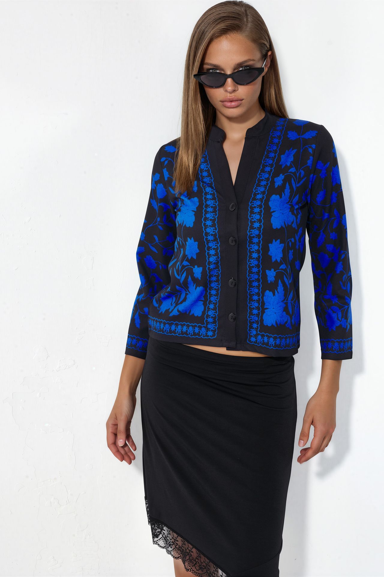 MSN Floral Jacquard Button Jacket 5