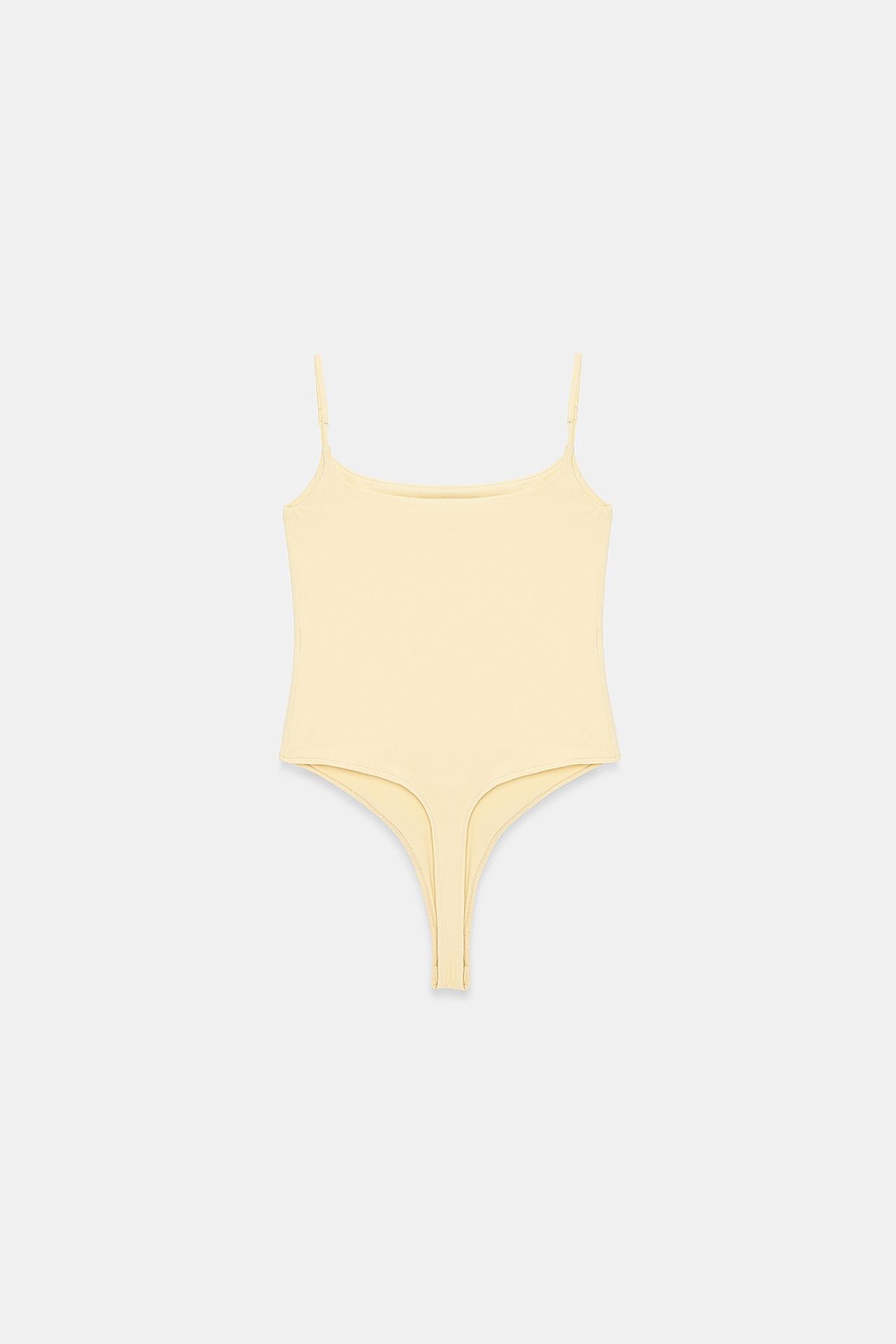 DILVIN Sleeveless Square-neck Nylon Bodysuit