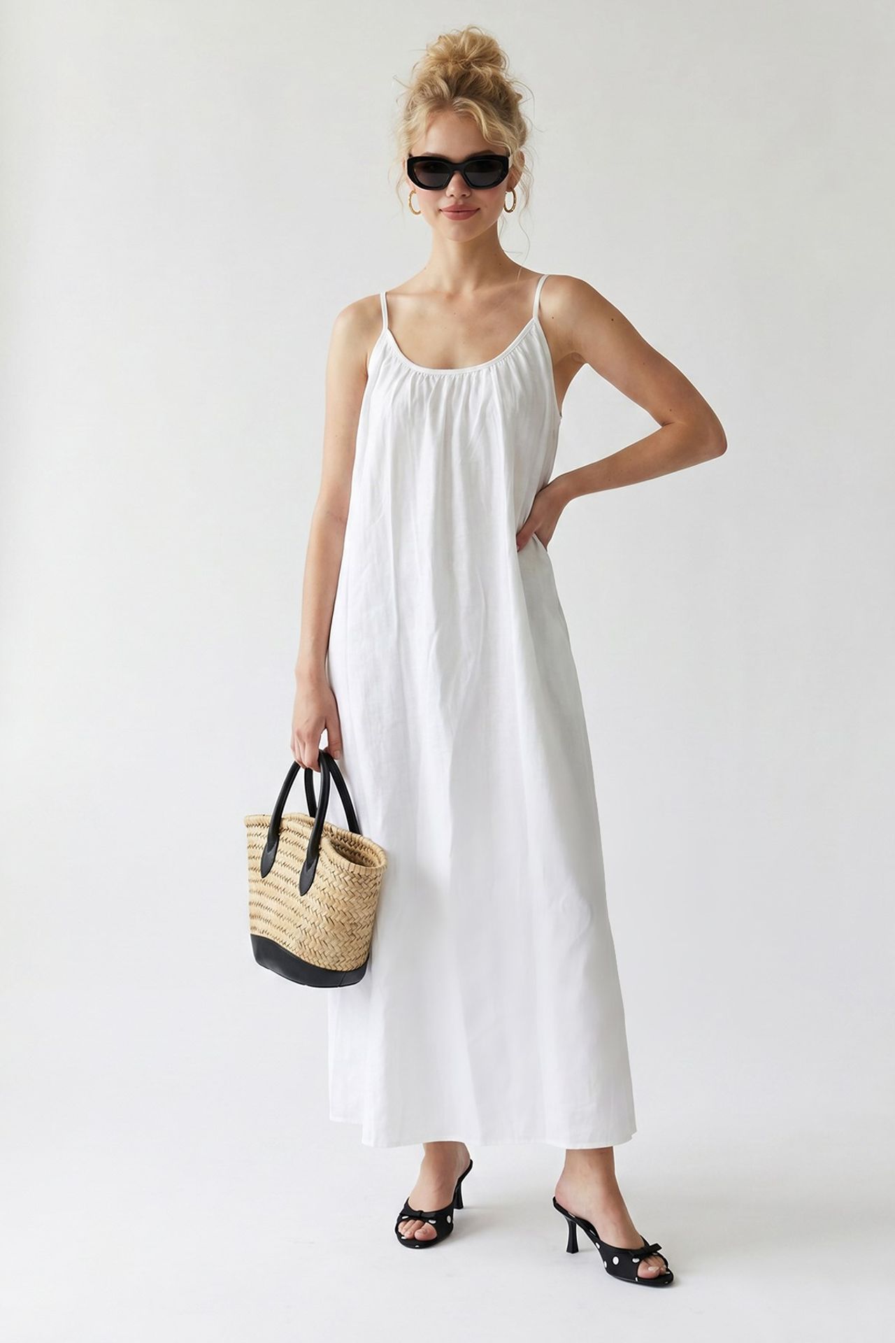 MIXRAY Sleeveless A-line Maxi Dress 2