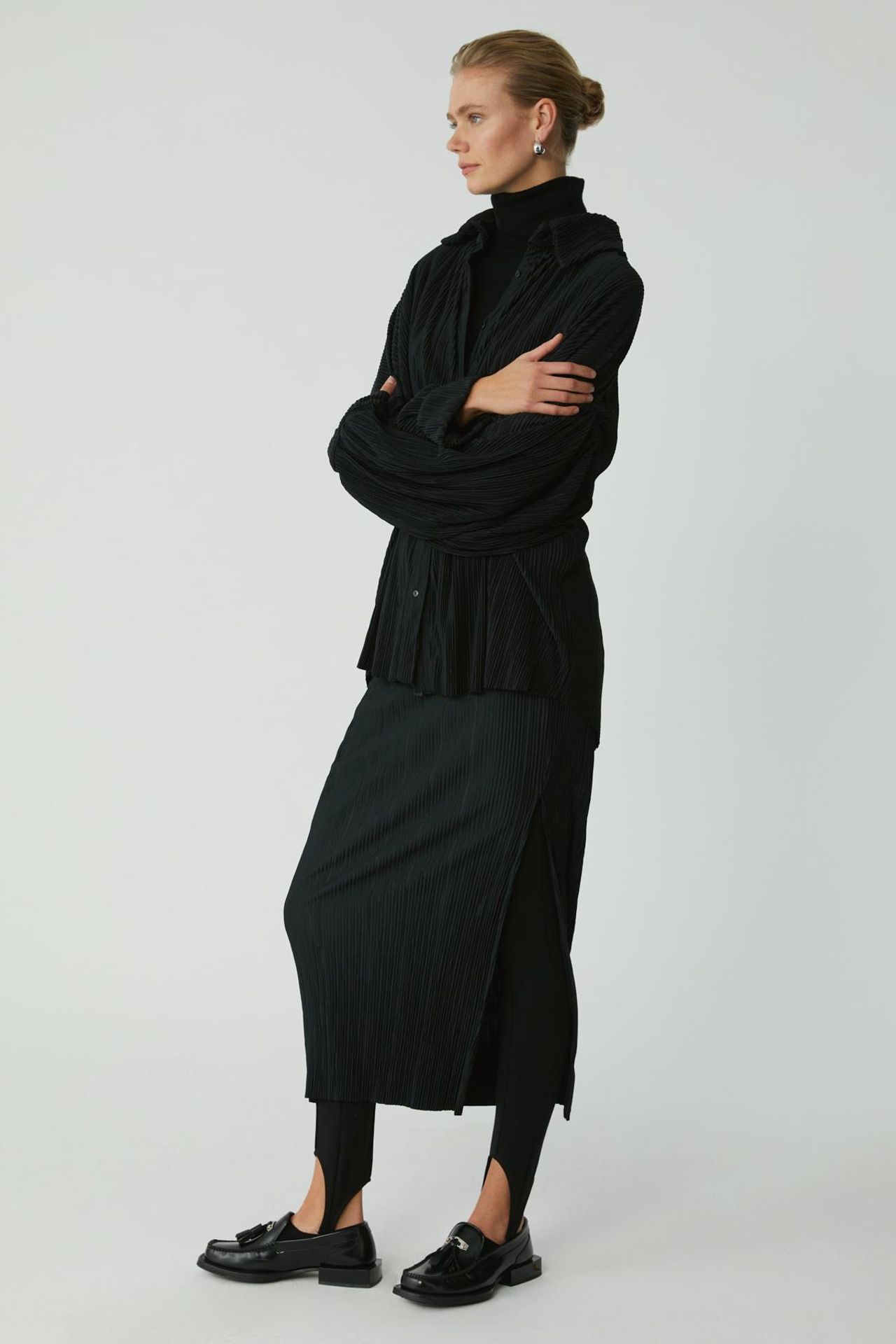 ETHIQUET Oversized Long Sleeve Button Overshirt 3