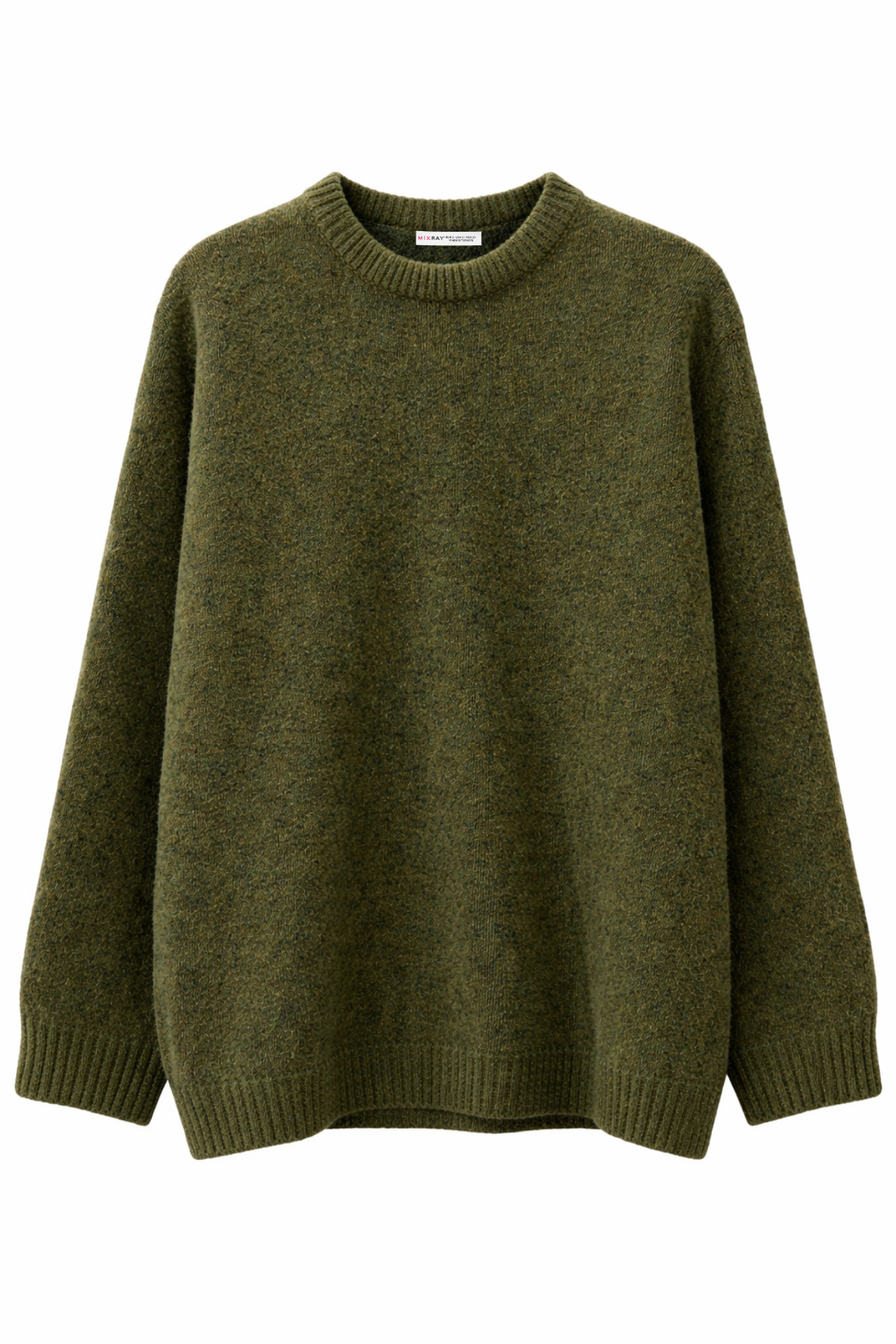 MIXRAY Women's Oversized Crew Neck Sweater 1