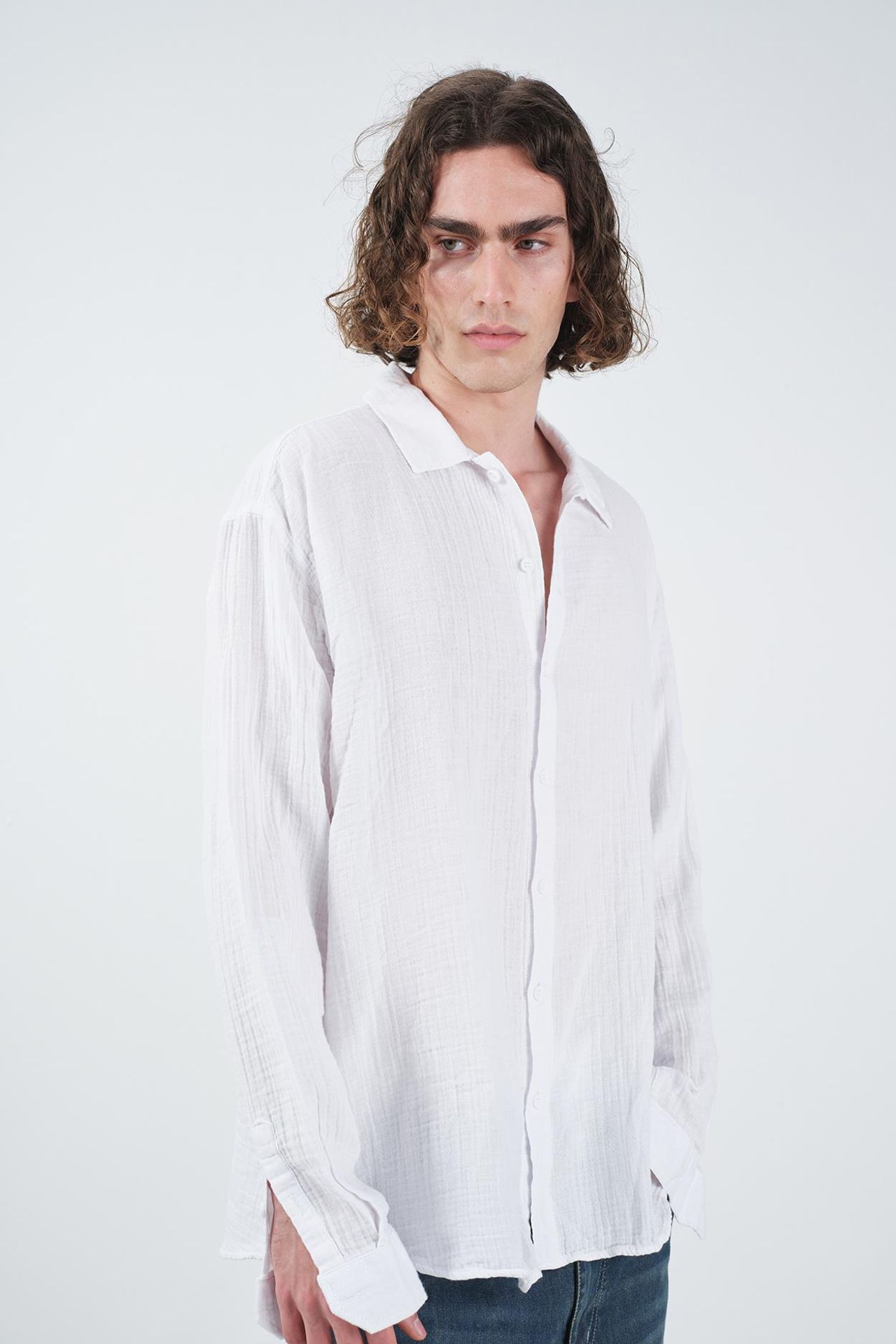 GIESTO Relaxed Fit Textured Long Sleeve Shirt 3
