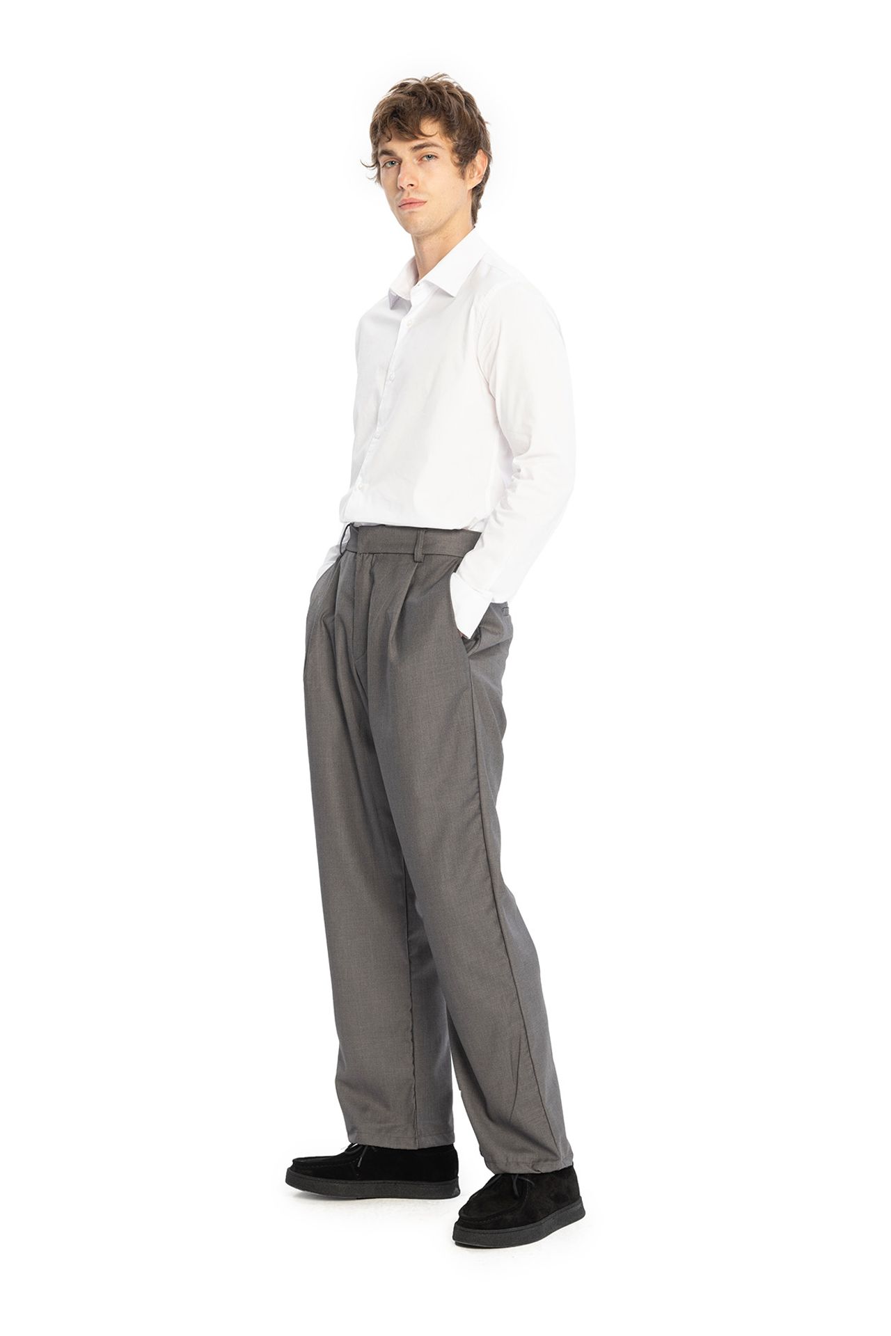 GIESTO Pleated Regular Fit Pants 4