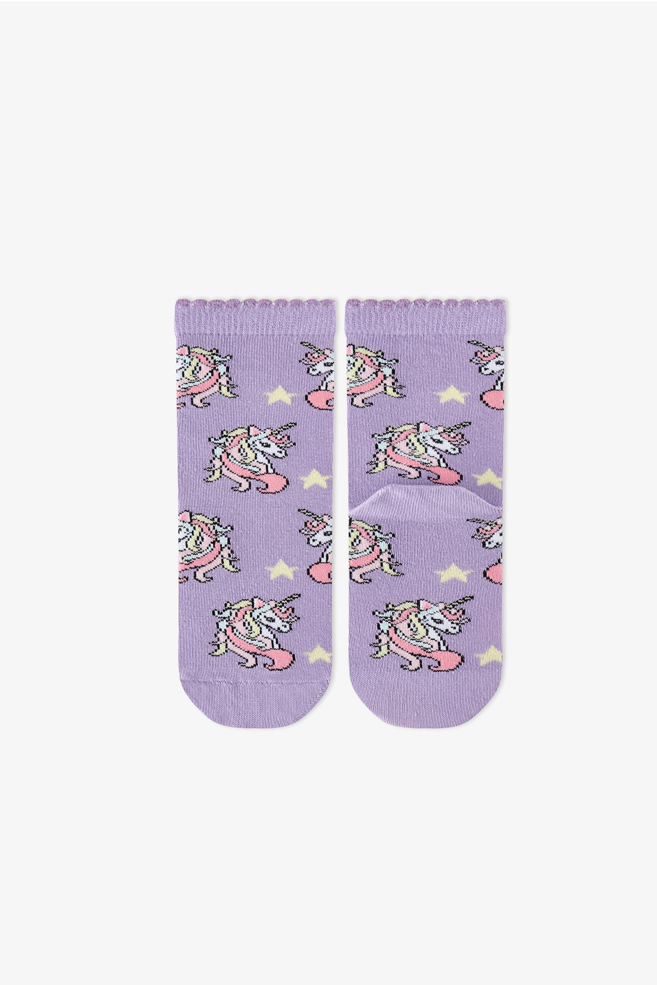PENTI Girls' Unicorn Sky 2-Pack Ankle Socks 5