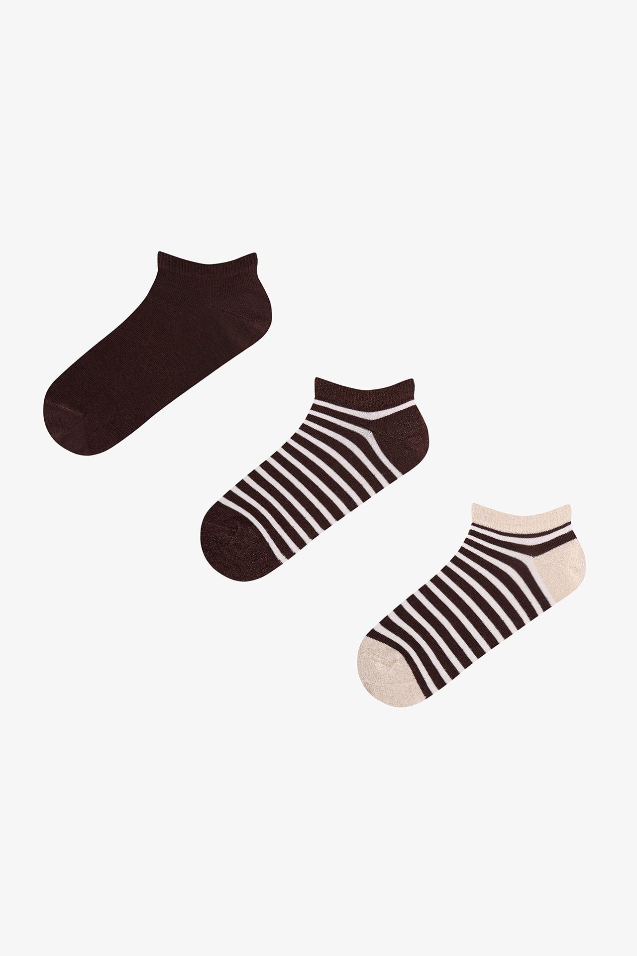 PENTI Shiny Striped Cotton Lurex Pair Ankle Socks 1