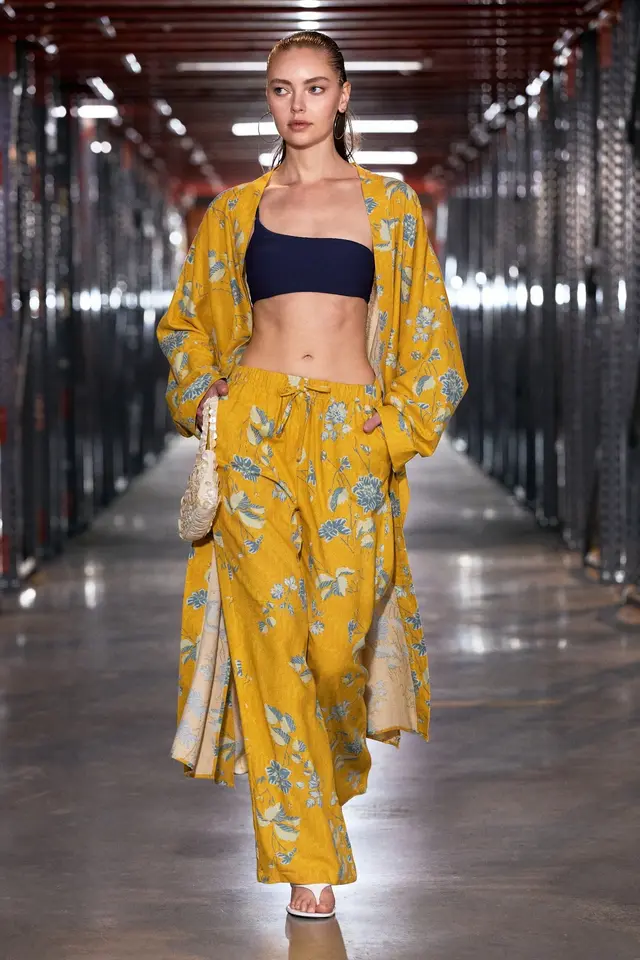 GRIMELANGE Open Front Wide Sleeve Kimono