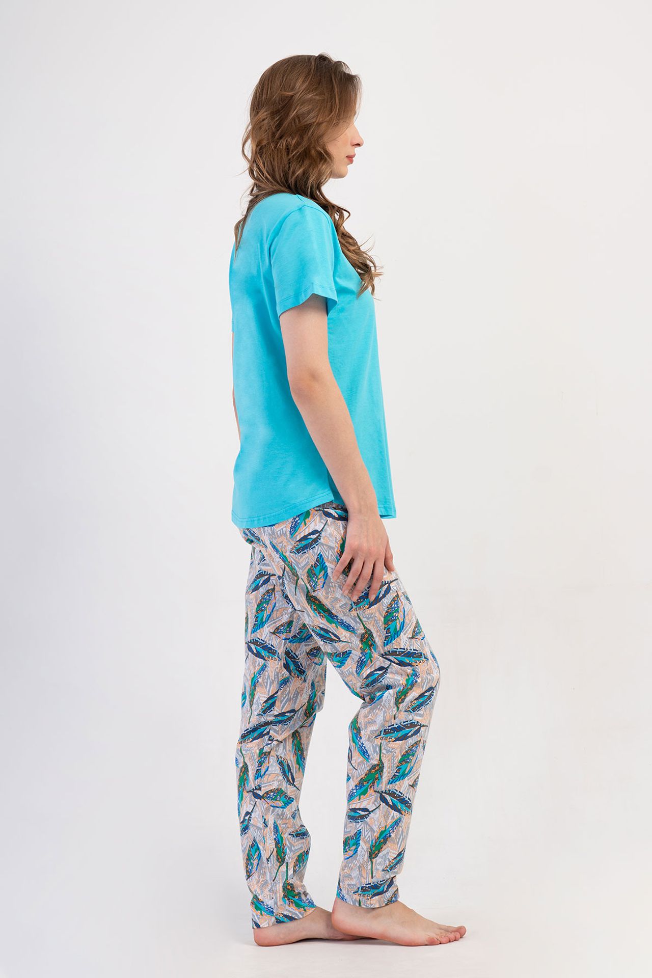 YAKE Rahat İki Parçalı Pijama Takımı 3